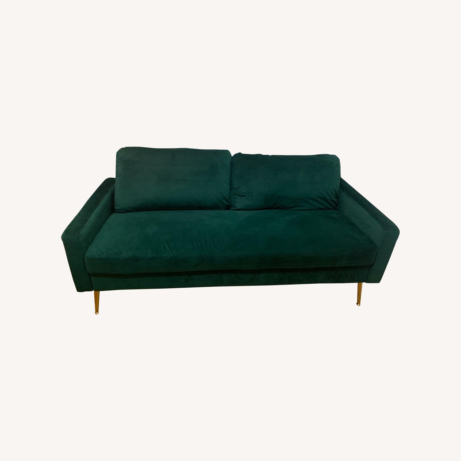 Wayfair 70 Velvet Sofa with Golden Legs AptDeco