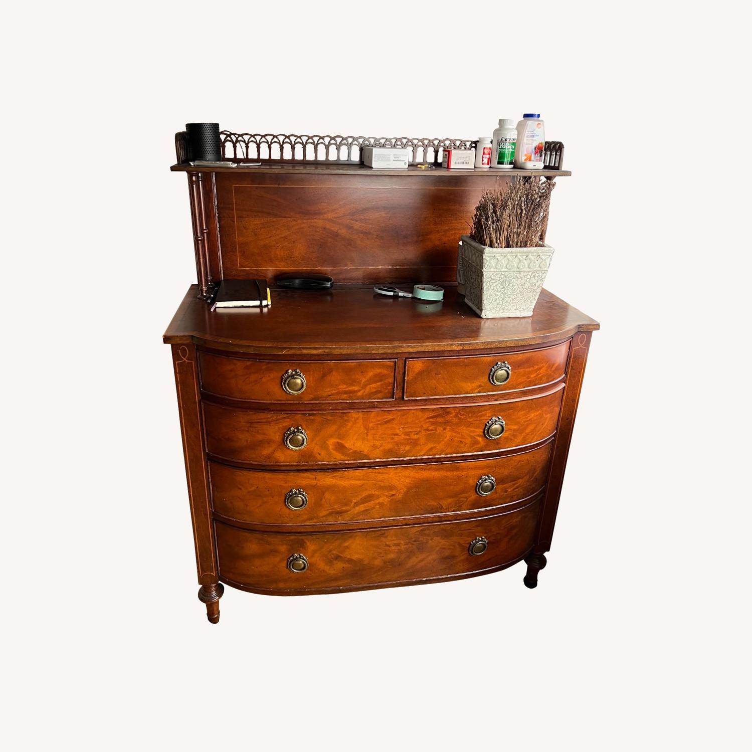 Vintage Dresser With Display Shelf - image-0