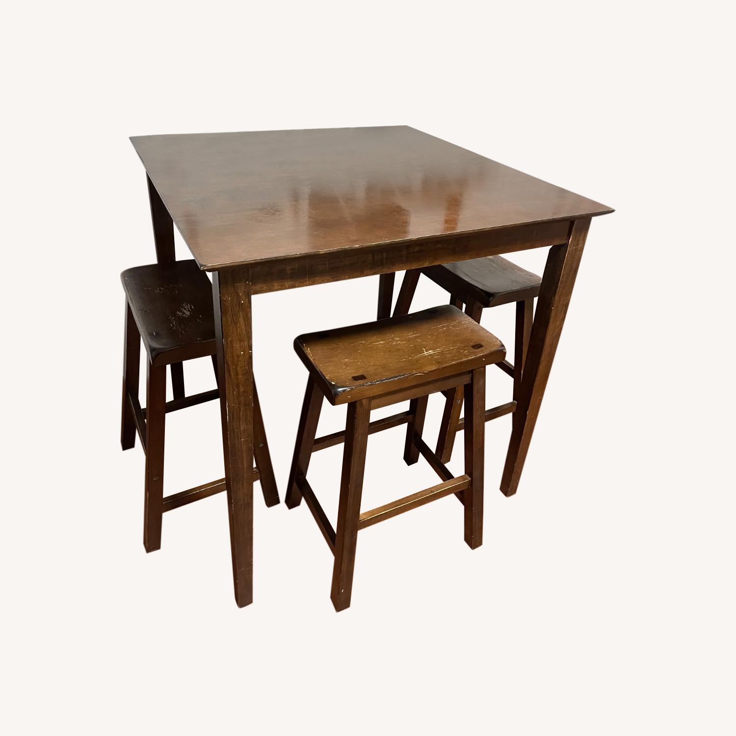 IKEA ENSTA Dining Table Set with Stools AptDeco