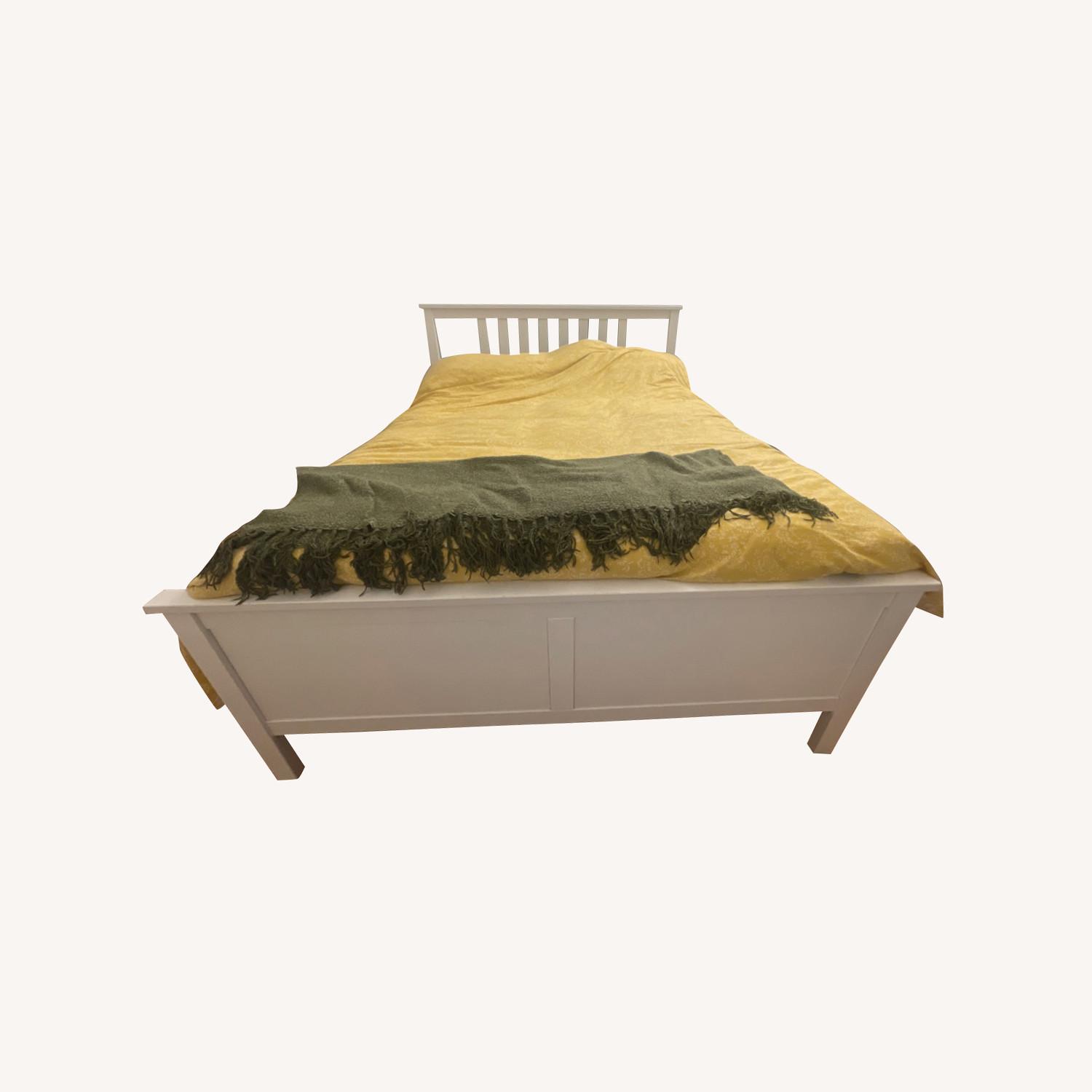 IKEA ヘムネス HEMNES bed frame, white stain, Full/Double - IKEA