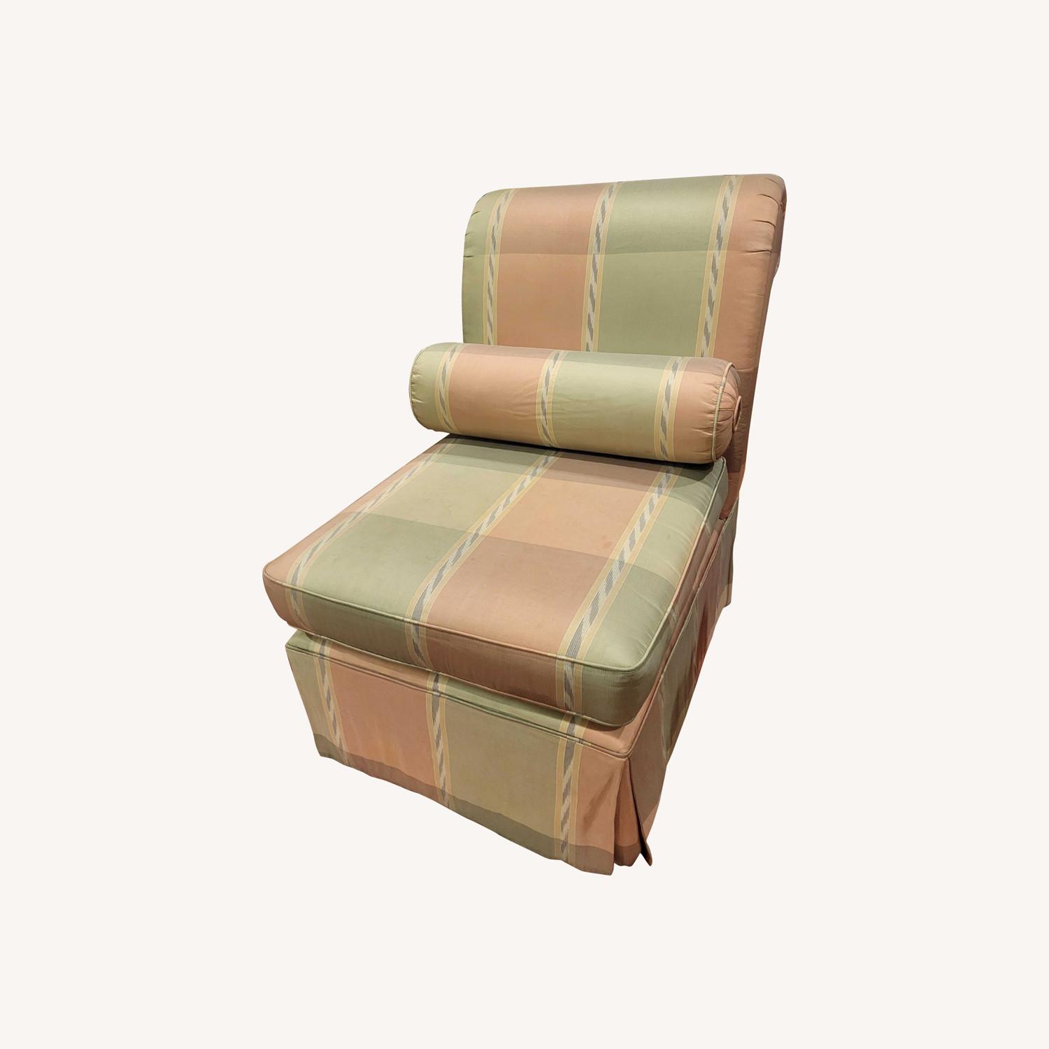 Skirted Silk Slipper Chair - image-0
