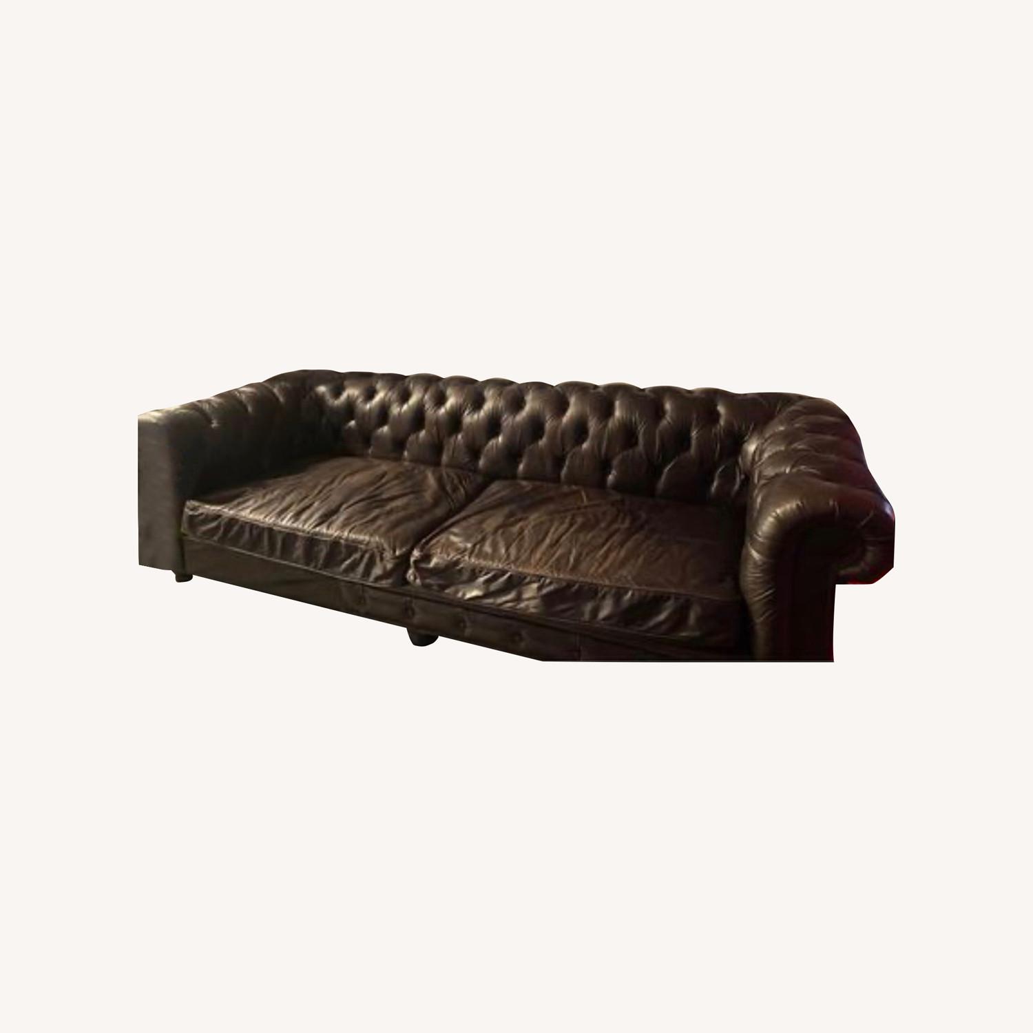Restoration Hardware Leather Sofa - image-0