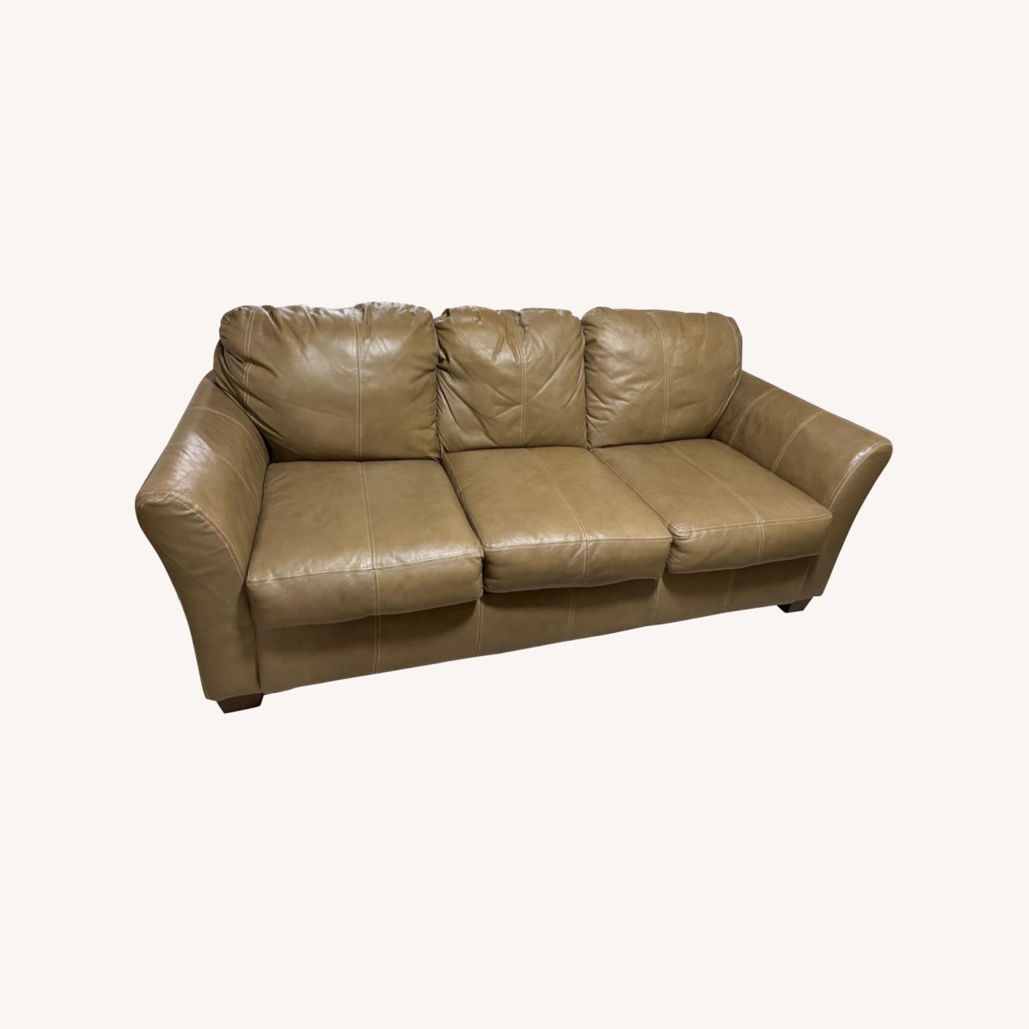 Ashley Furniture Leather Sofa - 3 Seater - image-0