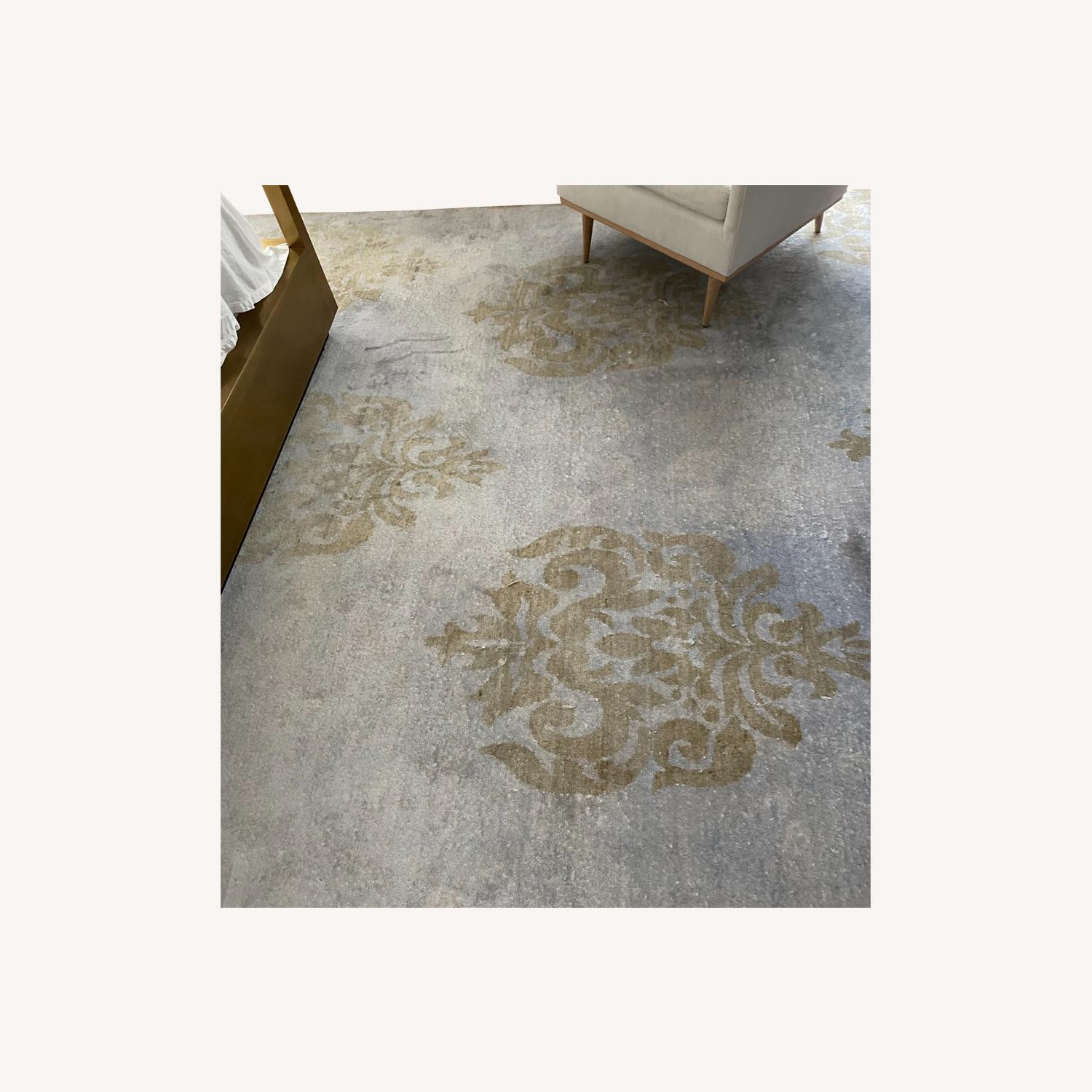 ABC Carpet Blue With Golden Pattern Area Rug - image-0