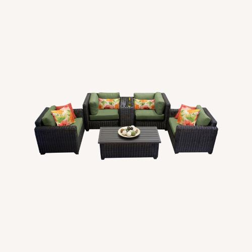 Used TK Classics Venice 6 Piece Outdoor Wicker Sofa Set for sale on AptDeco
