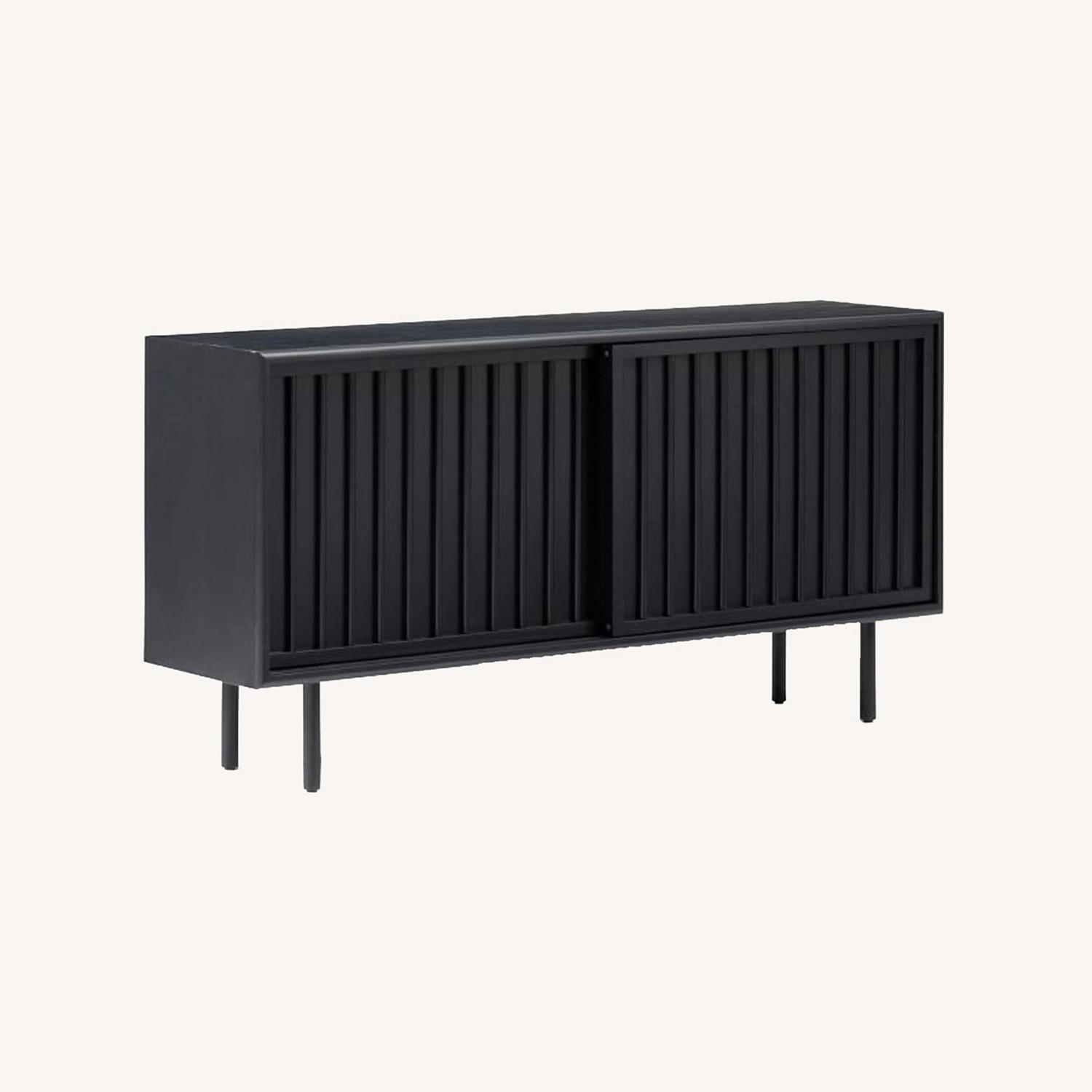West Elm Slatted Shallow Media Console (48") - image-0