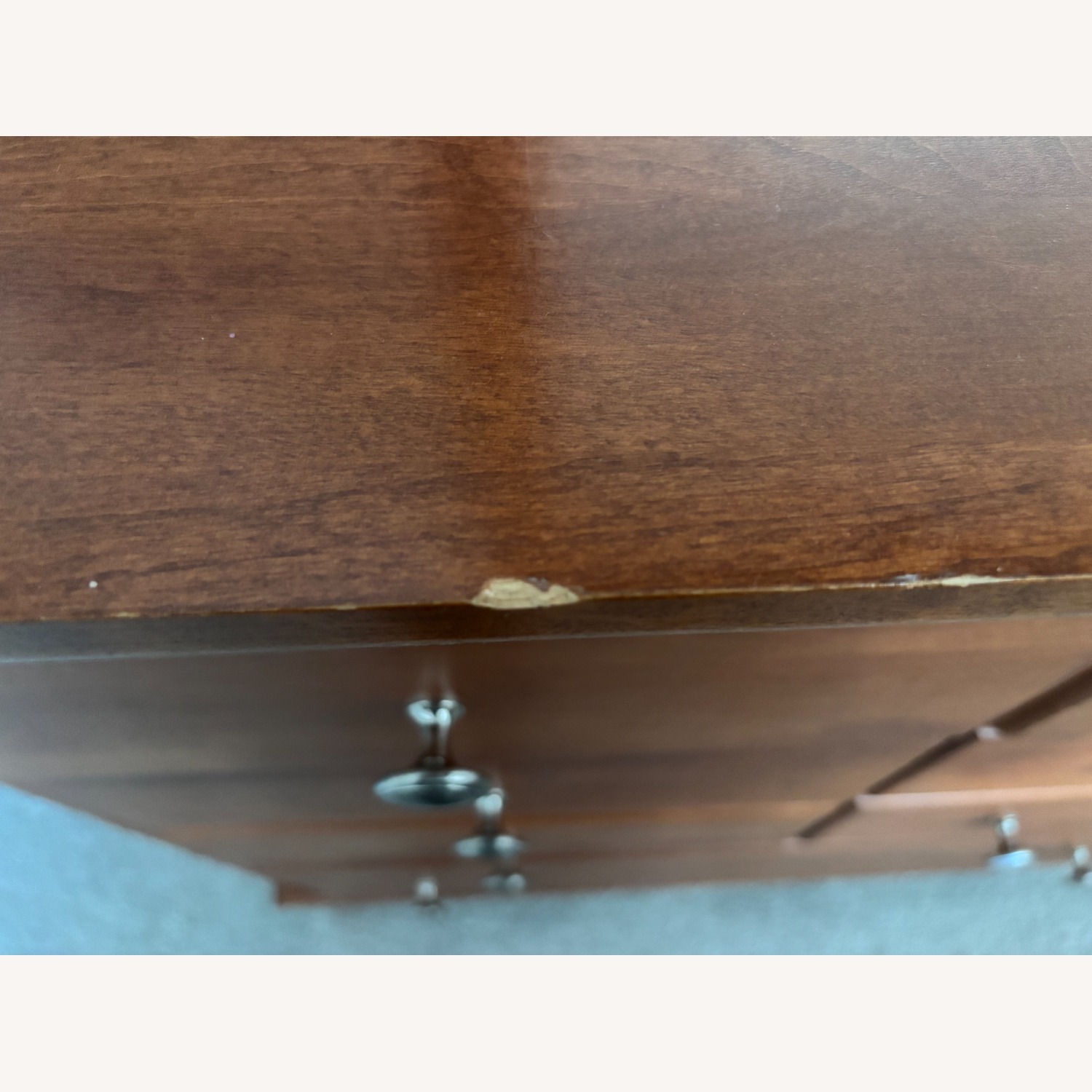 Pine Wood Dresser with Mirror - image-8