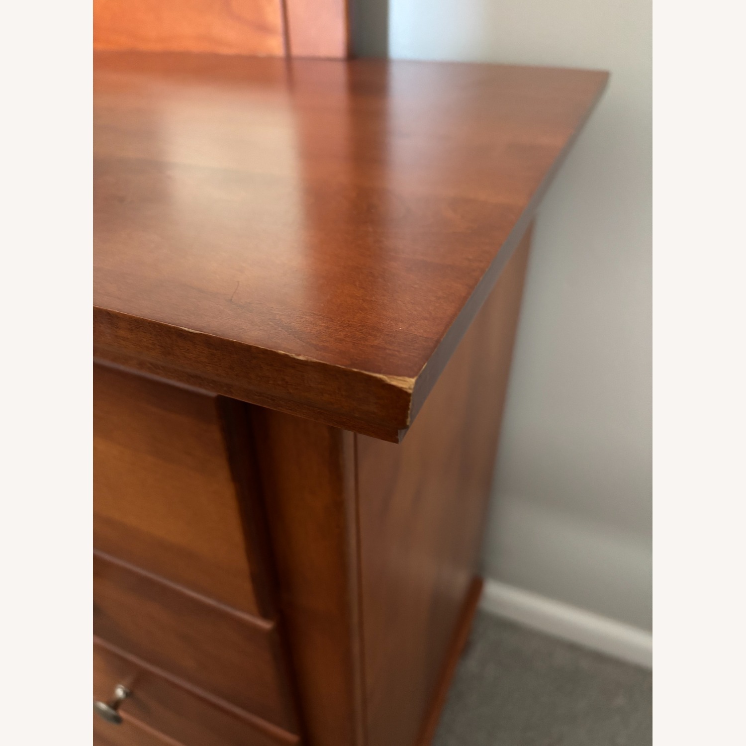 Pine Wood Dresser with Mirror - image-7