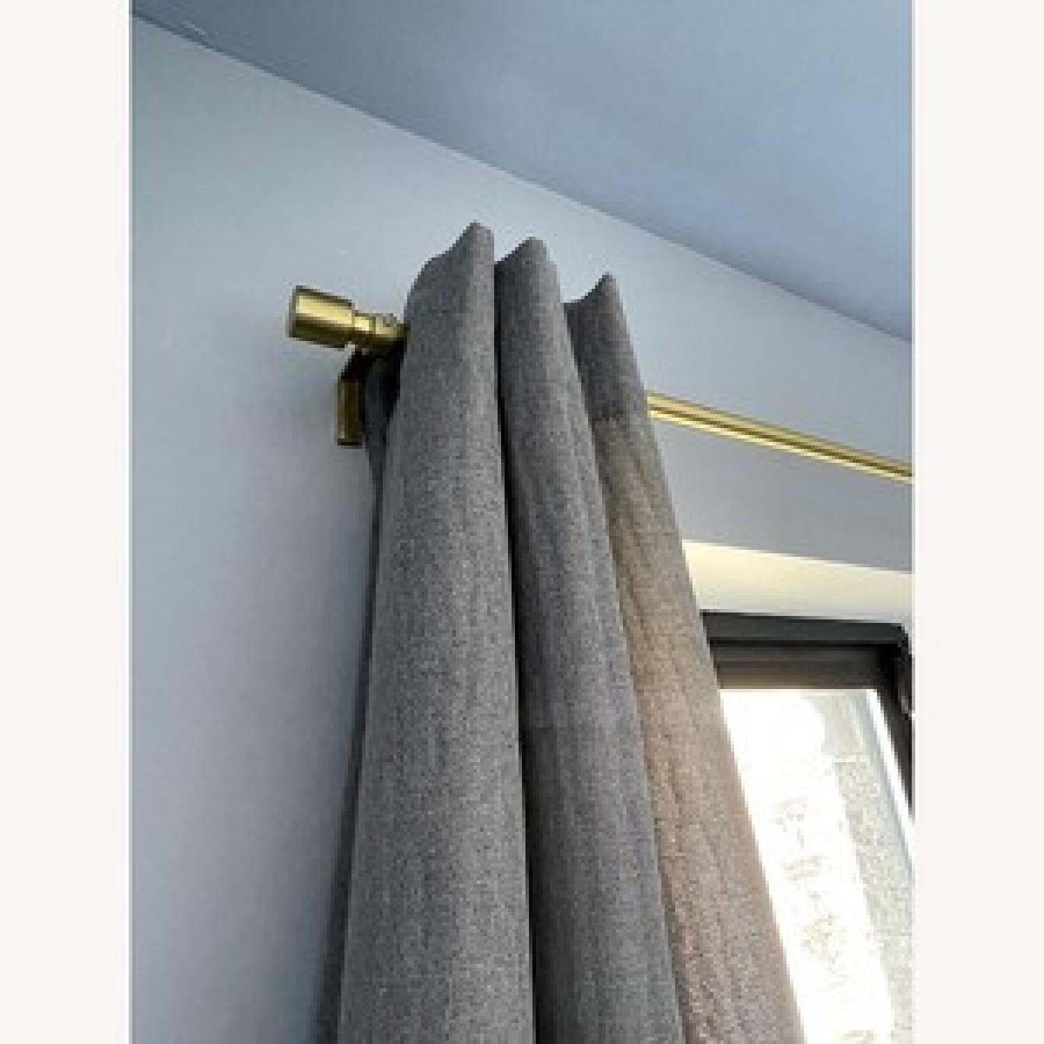 CB2 Brass Curtain Rod Set of 2 - image-2