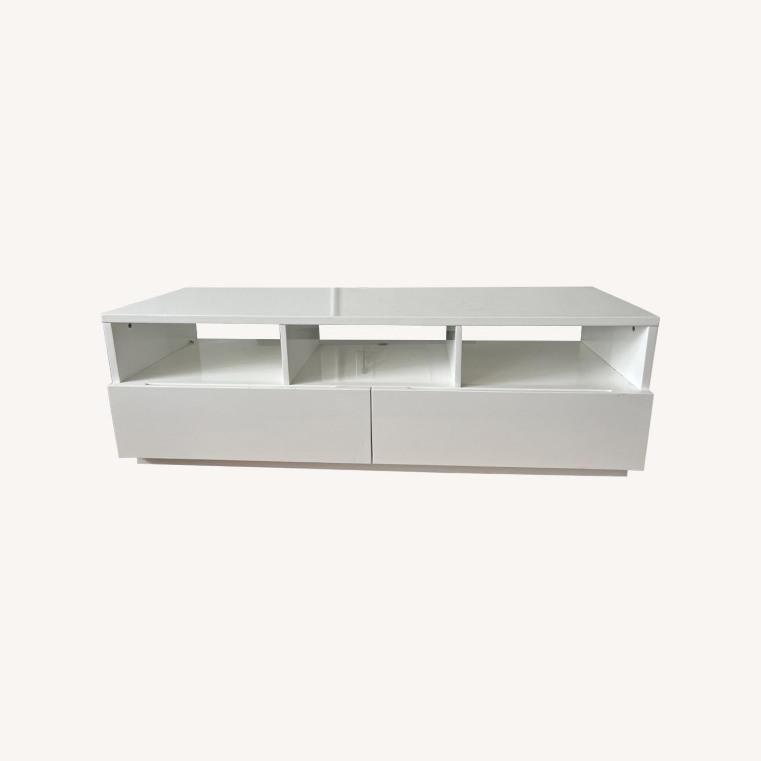 CB2 Chill White Media Console AptDeco