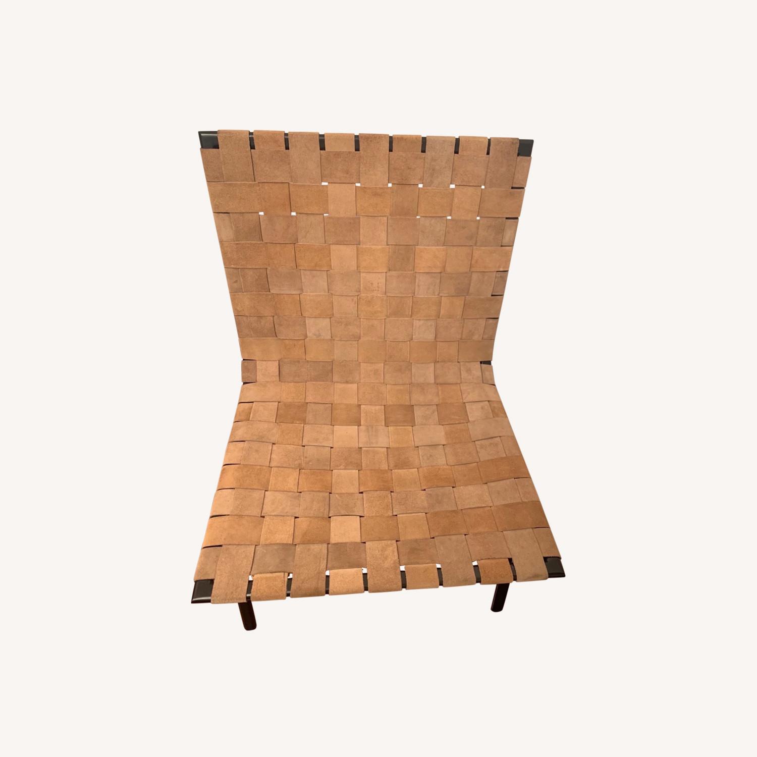 Pottery Barn Woven Leather Chair - image-0