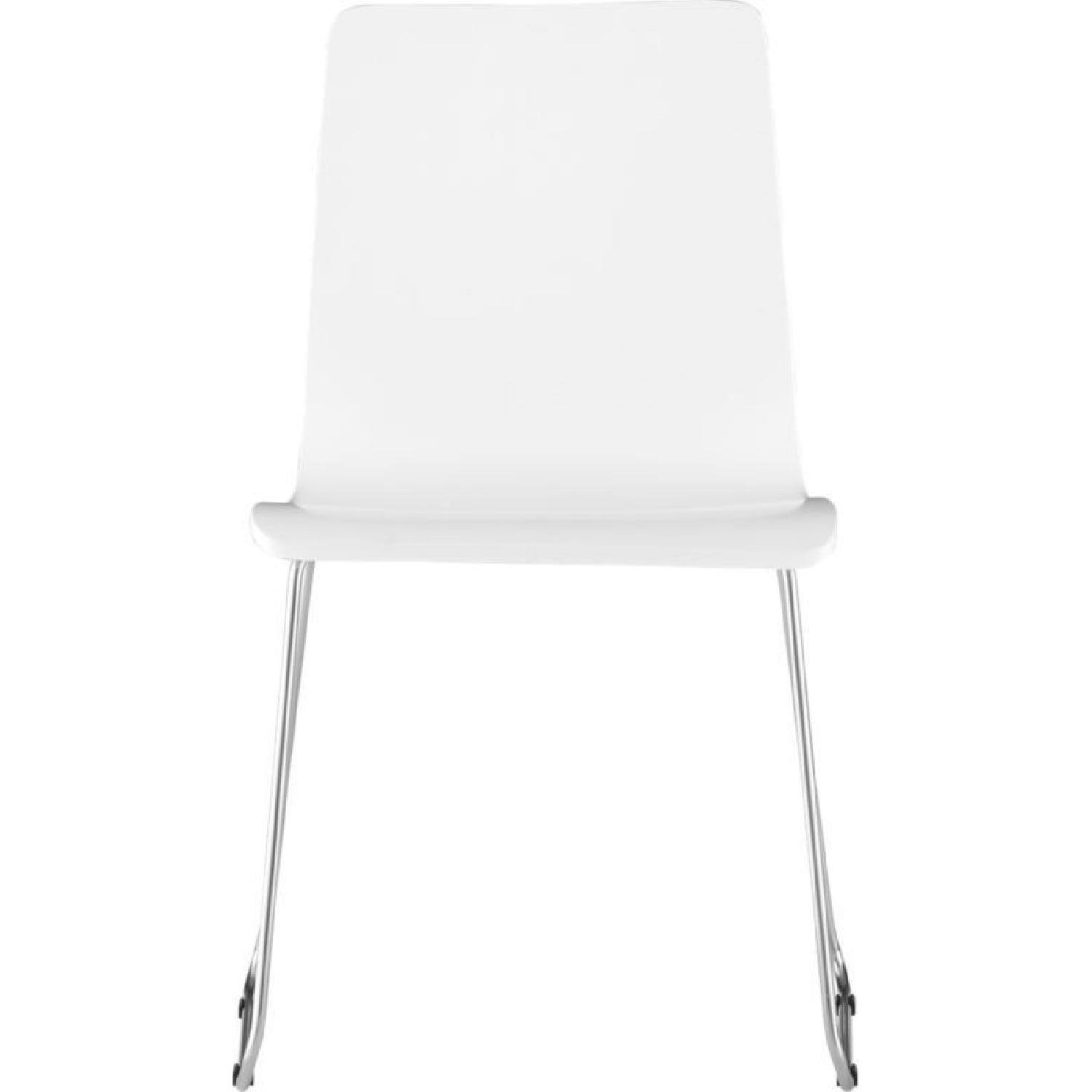 CB2 Echo White Dining Chairs Set of 4 AptDeco