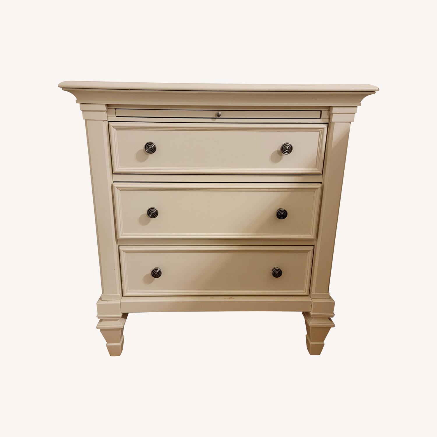 Raymour & Flanigan Somerset Alabaster Side Tables - image-0