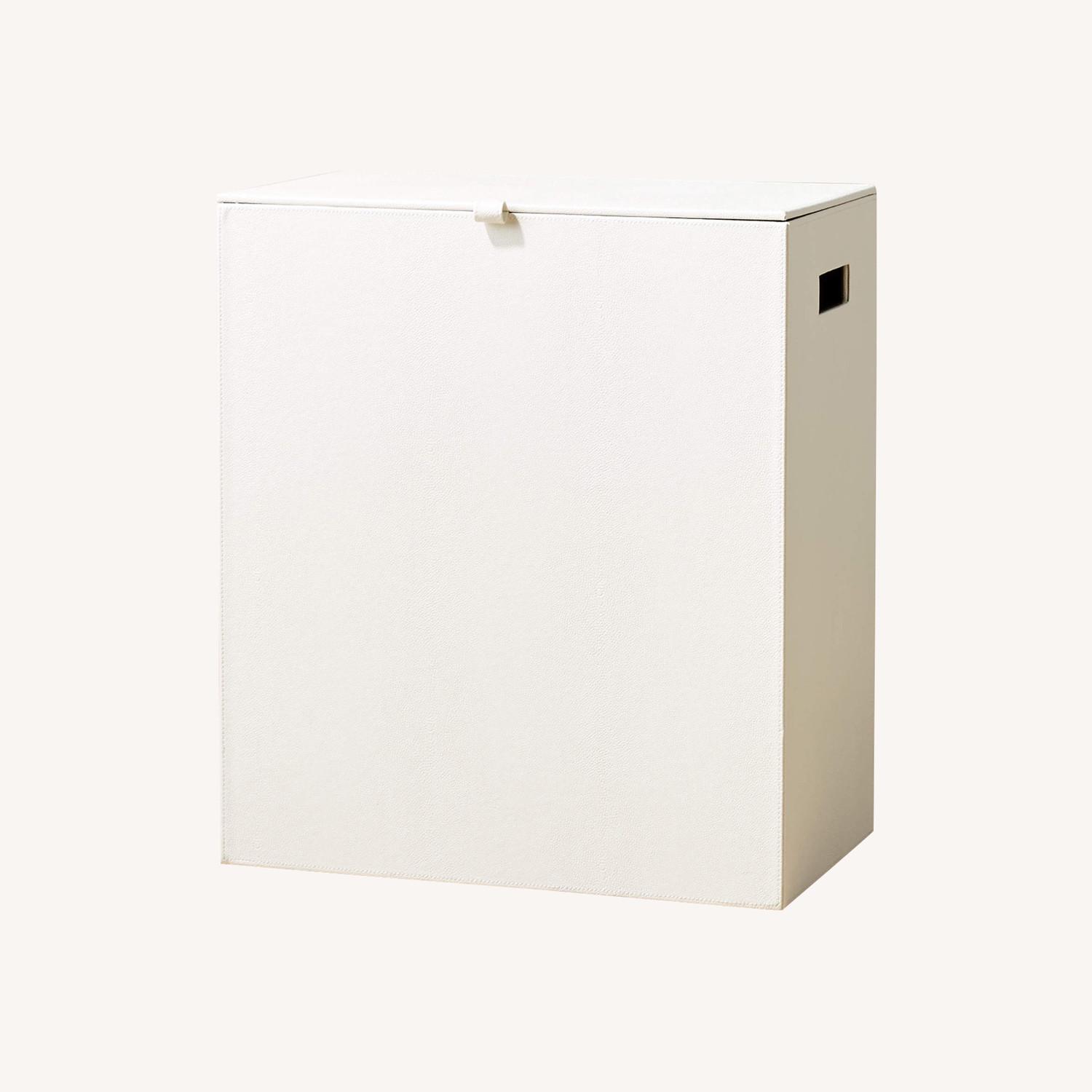 CB2 Ivory Shagreen Hamper - image-0