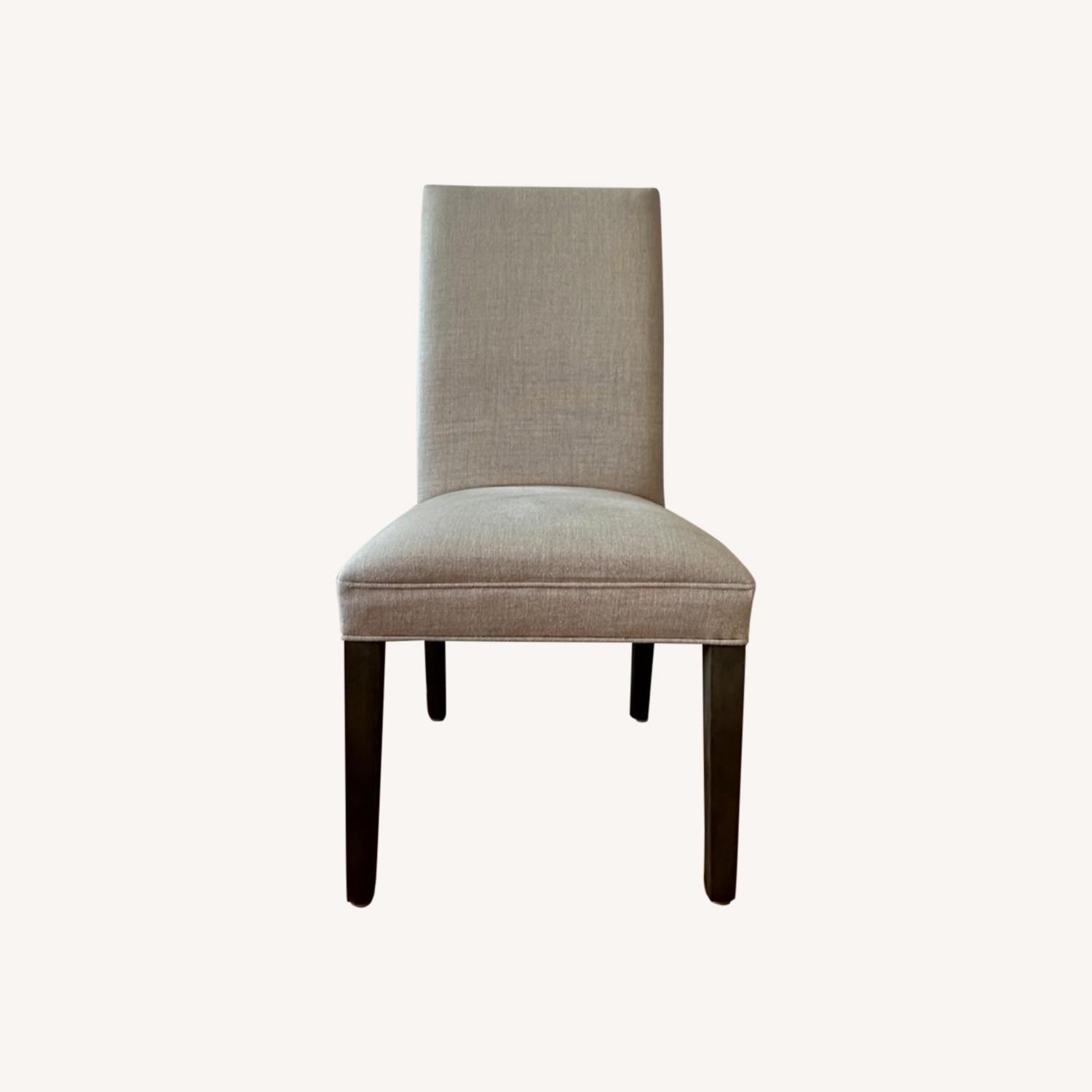 Restoration Hardware 4 Linen Parsons Chairs - image-0