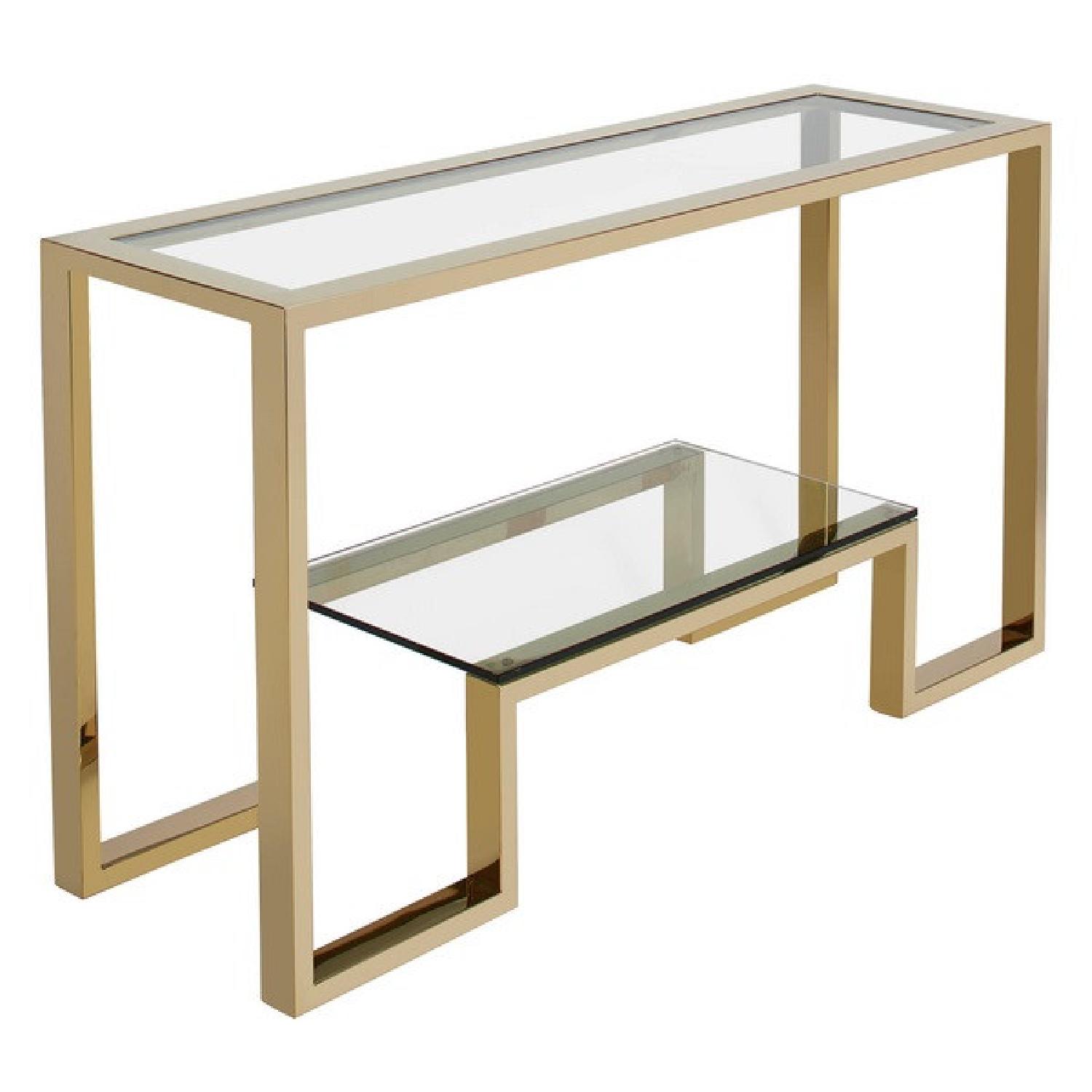 Z Gallerie Duplicity Console Table - Gold - image-5