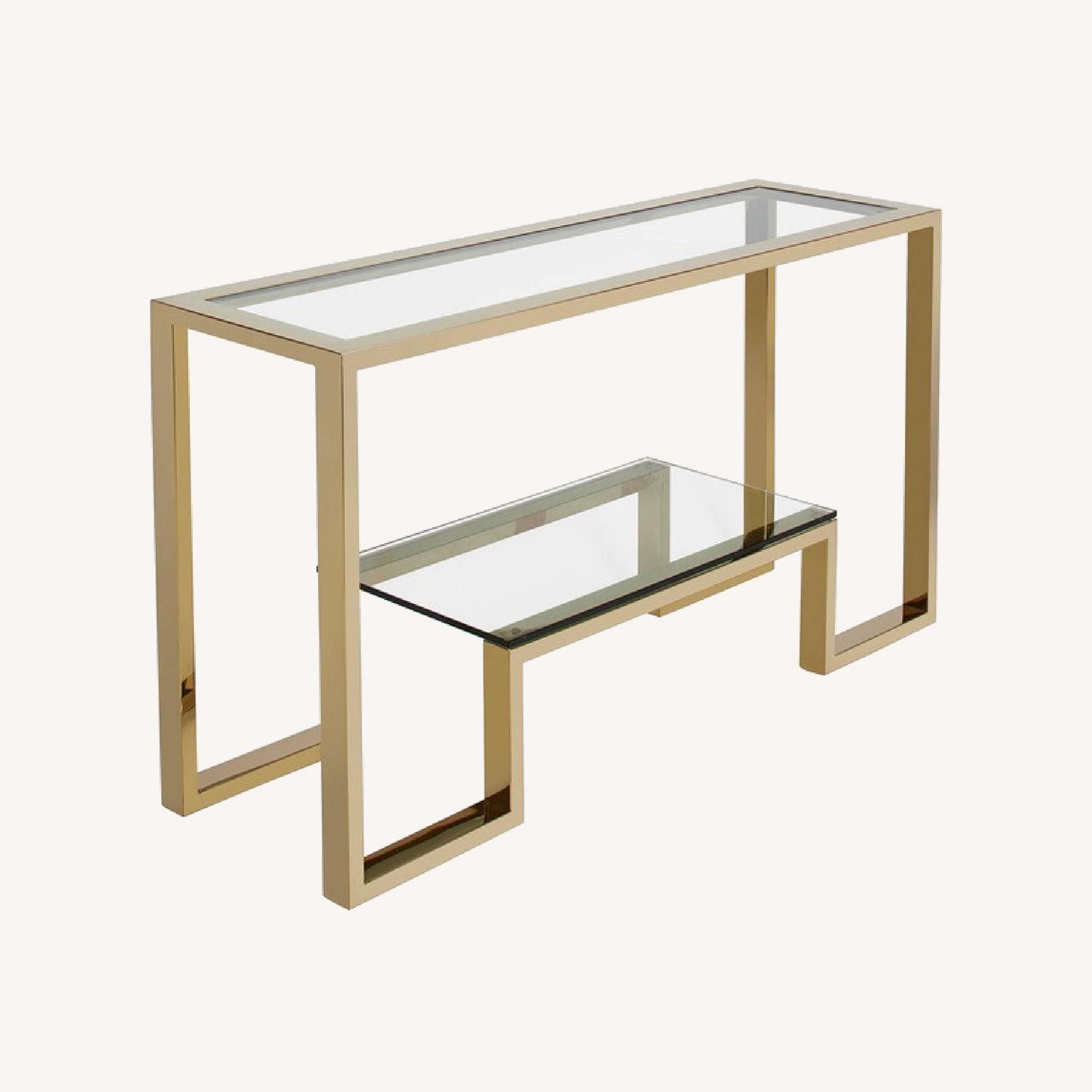 Z Gallerie Duplicity Console Table - Gold - image-0