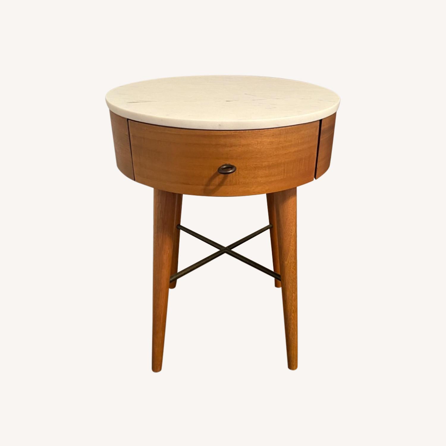 West Elm Marble Penelope Nightstand AptDeco