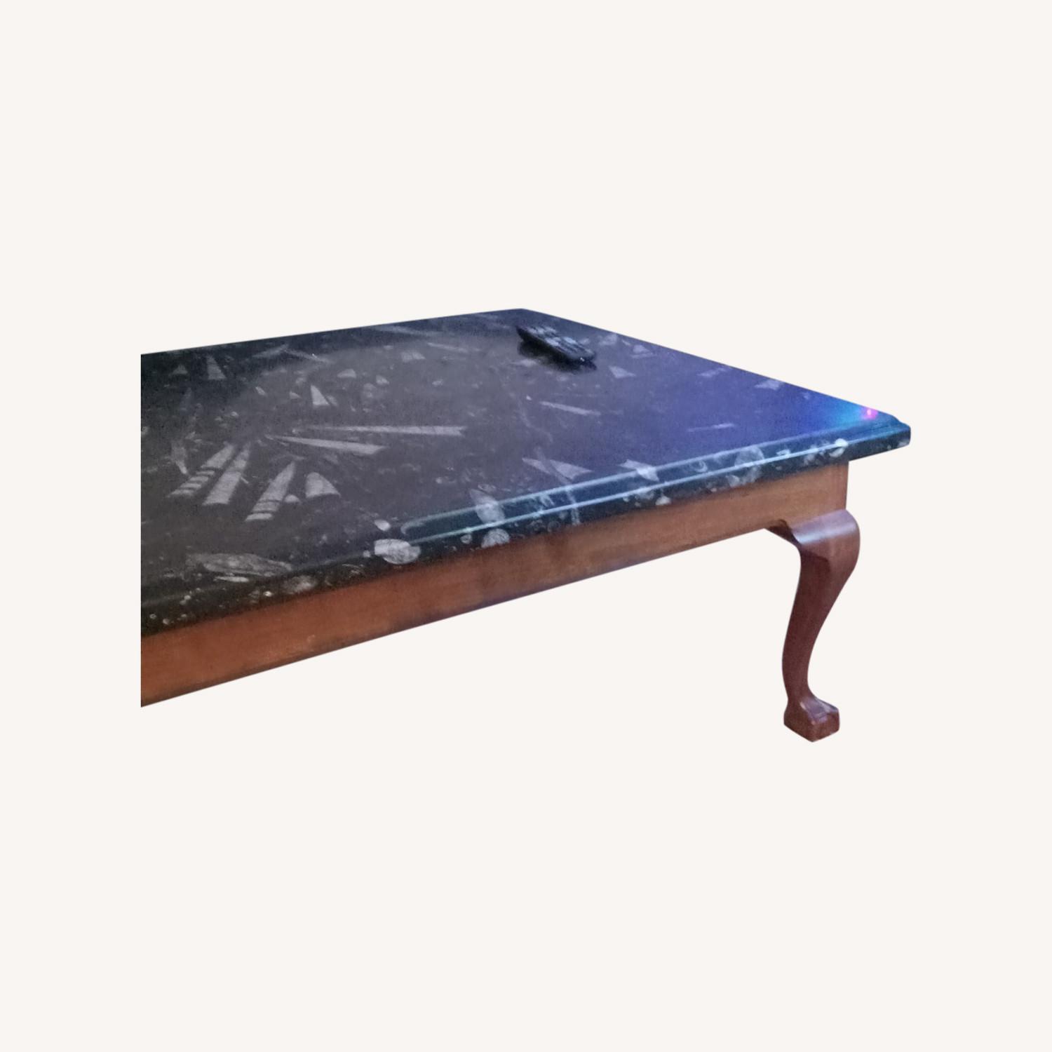 Marble Fossil Coffee Table (Orthoceras) AptDeco