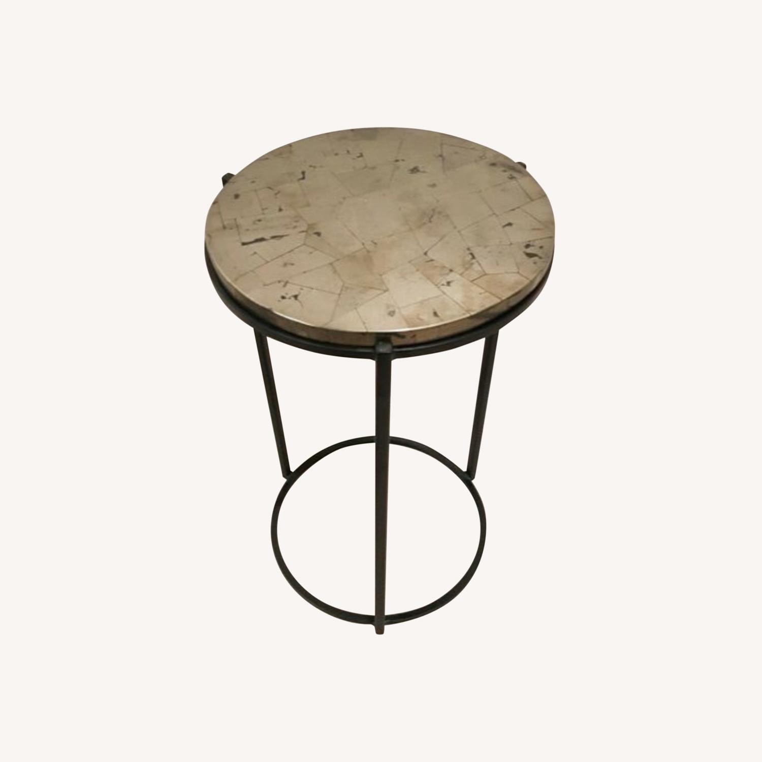 Marble Styled Side Table - image-0
