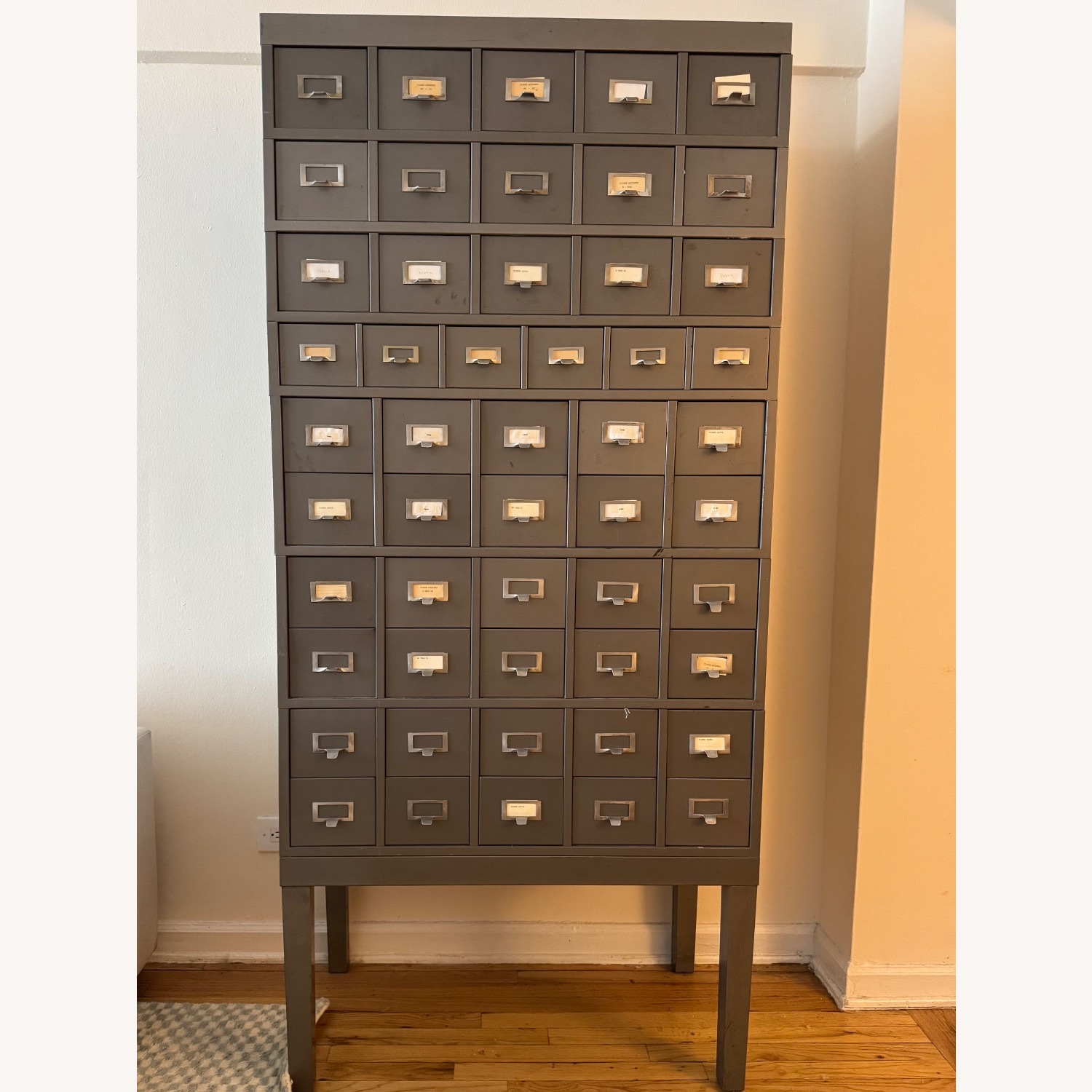 Vintage Metal Card Catalog - image-0