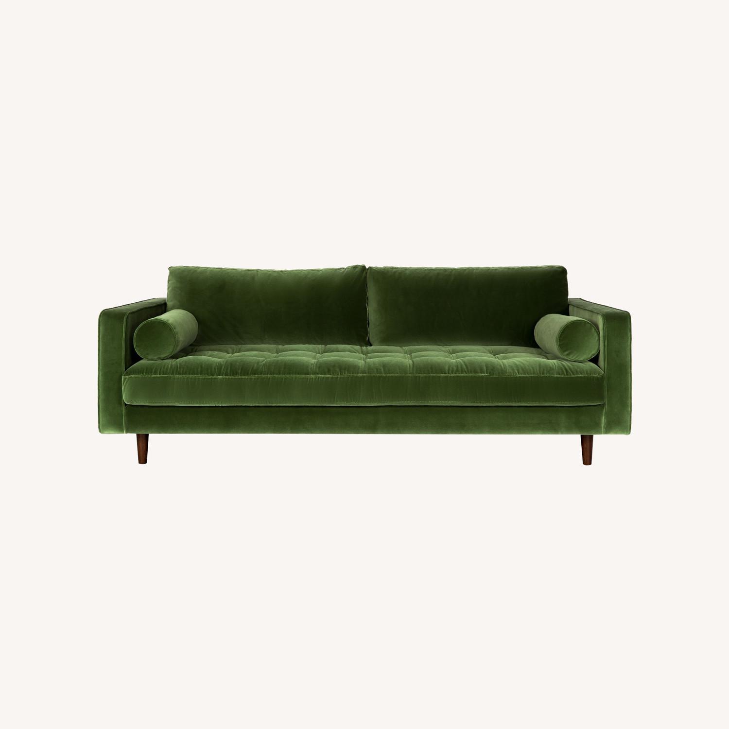 Mid-Century Modern Eirik Grass Green Sofa - image-0