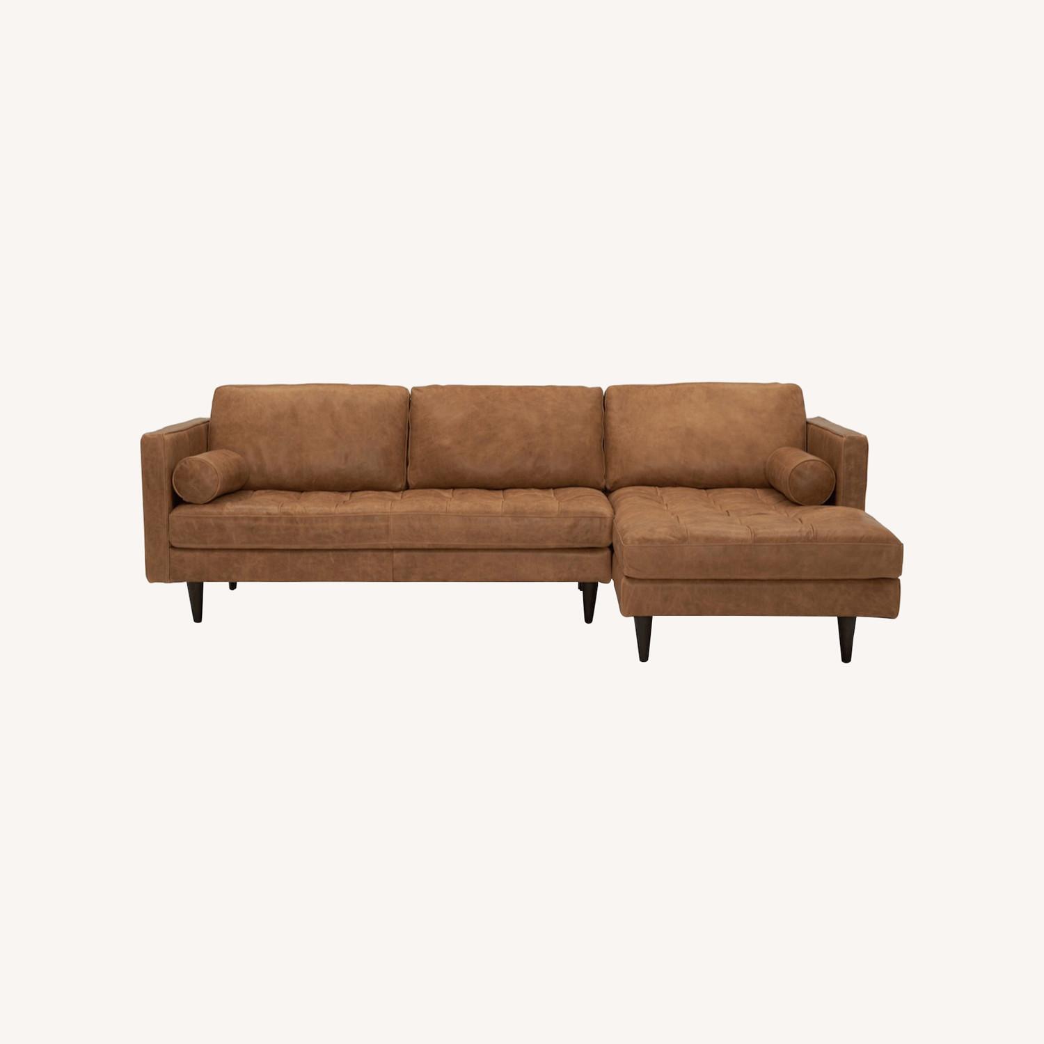 Joybird Briar Leather Sectional - image-0