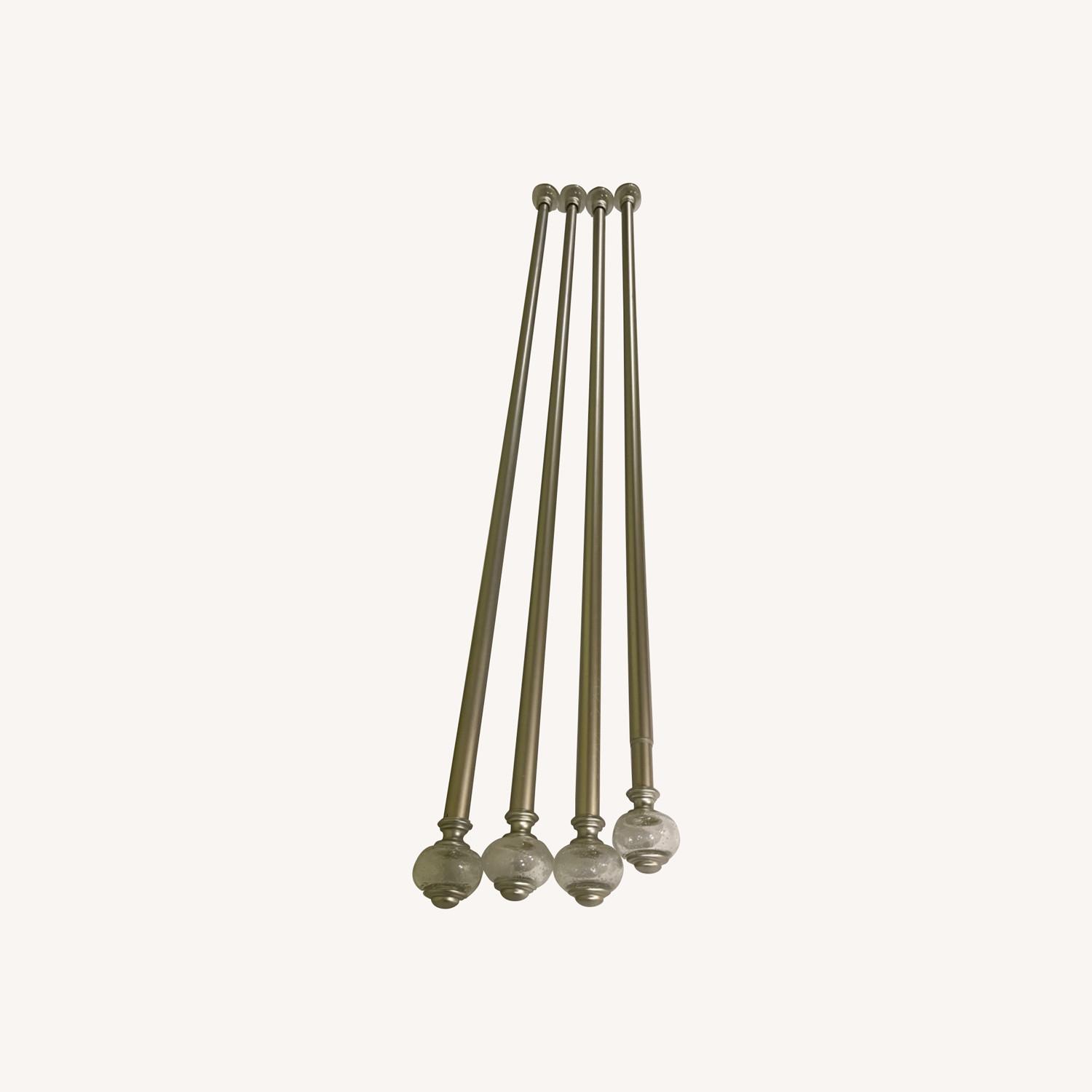 Curtain Rods With Crackled Glass Finial  - image-0