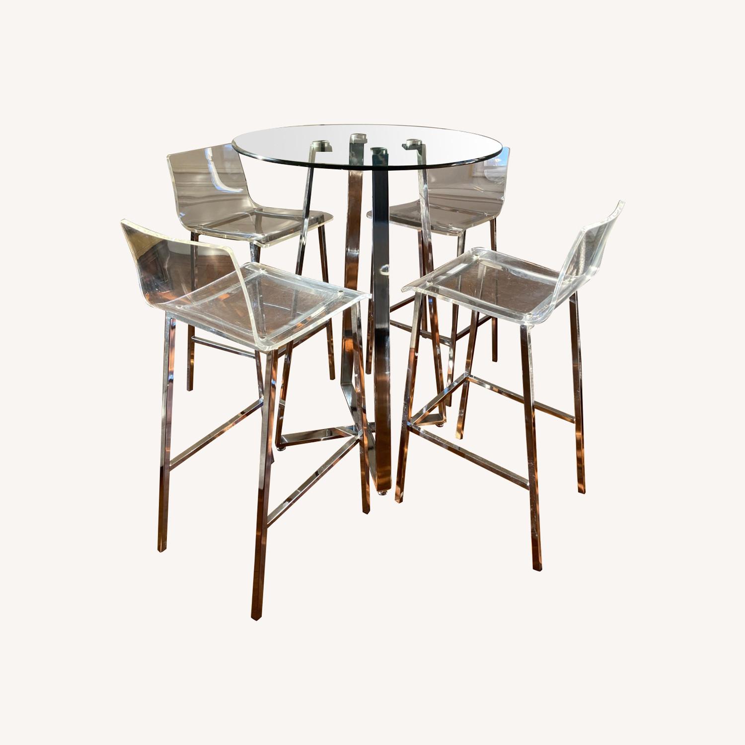 CB2 Modern Bar Stools & Wayfair Table AptDeco