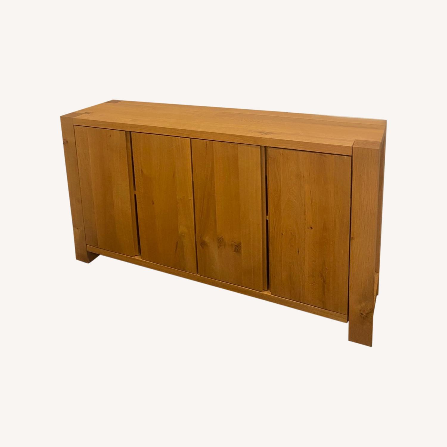 Crate & Barrel Natural Wood Sideboard / Buffet AptDeco