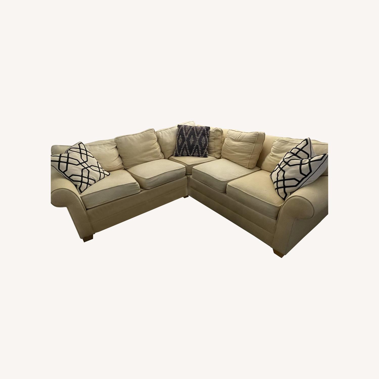 Ethan Allen Fabric Sectional (4 -5 seats) - image-0