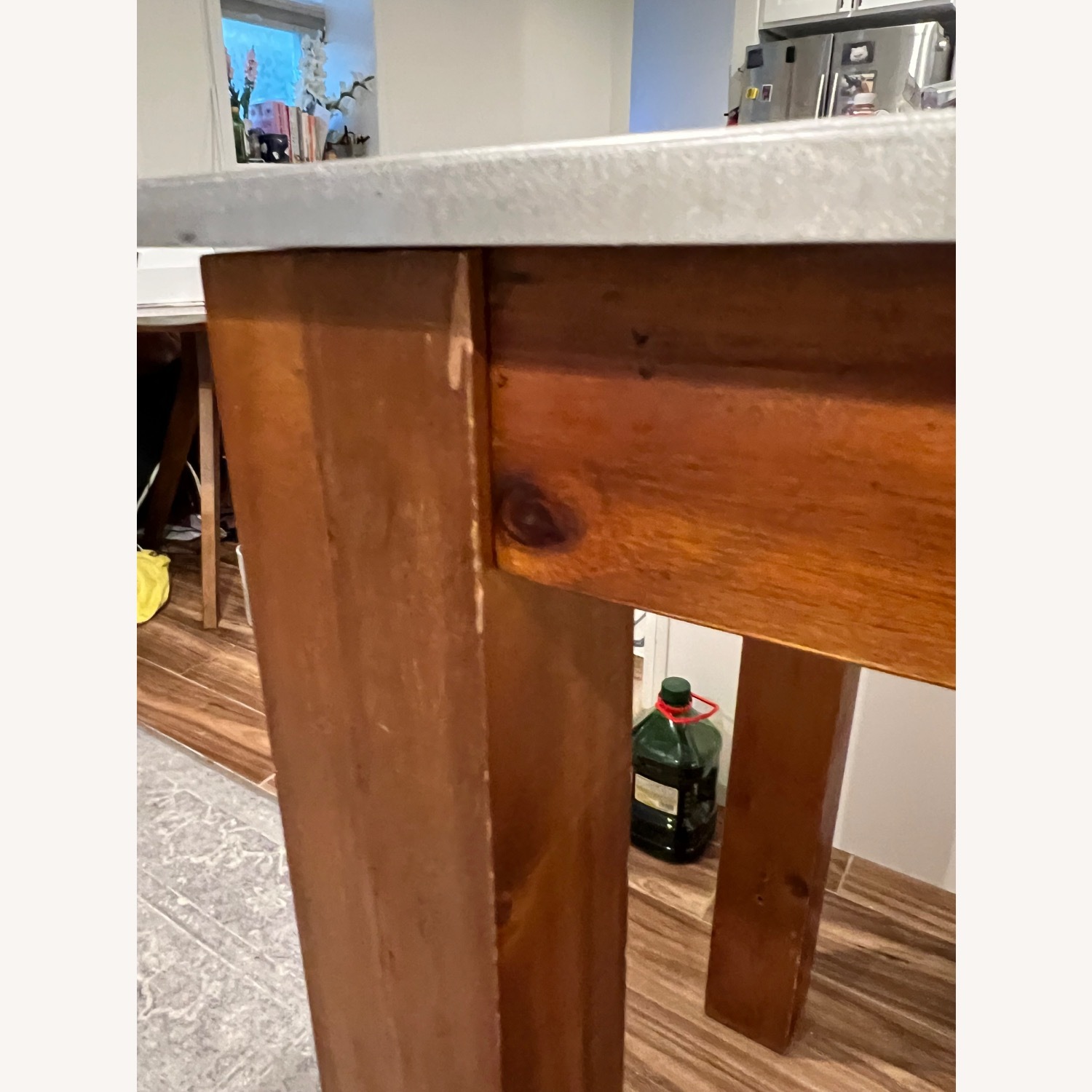 West Elm Stainless Steel High Kitchen Table/Island - image-4