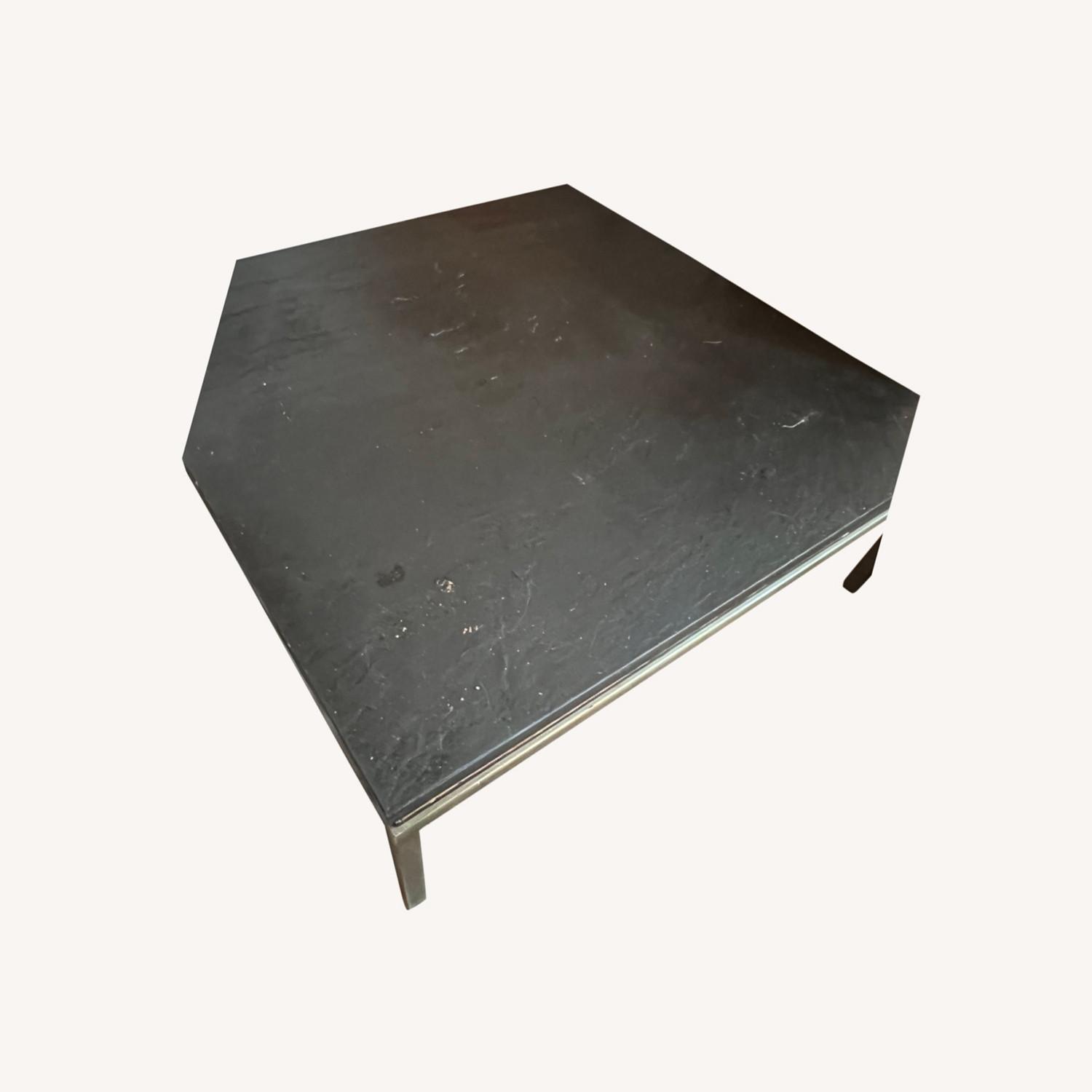Steel and Slate Coffee Table - image-0