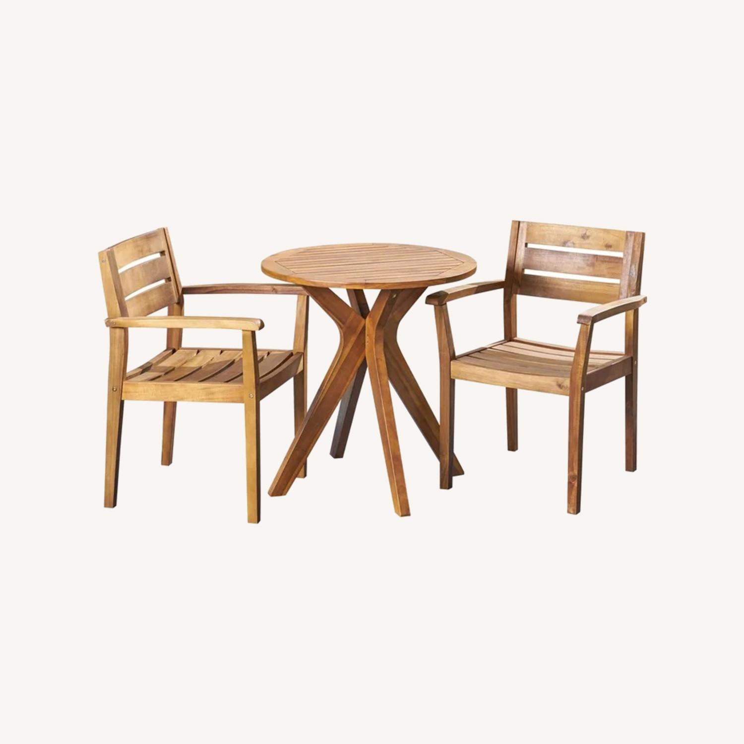 Wayfair Solid Wood Outdoor Table & Chairs AptDeco