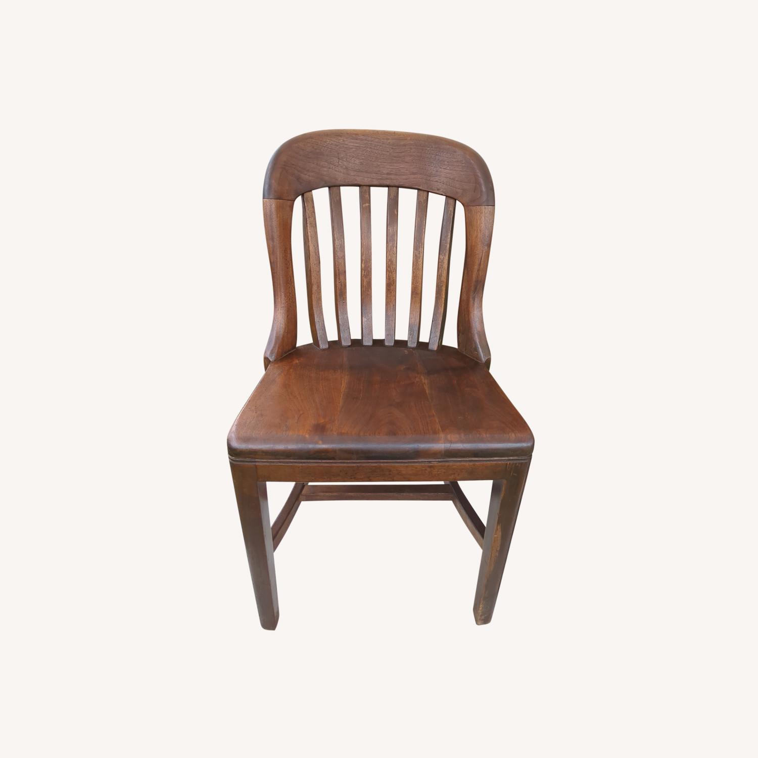 3 Vintage Oak Banker's Chairs - image-5