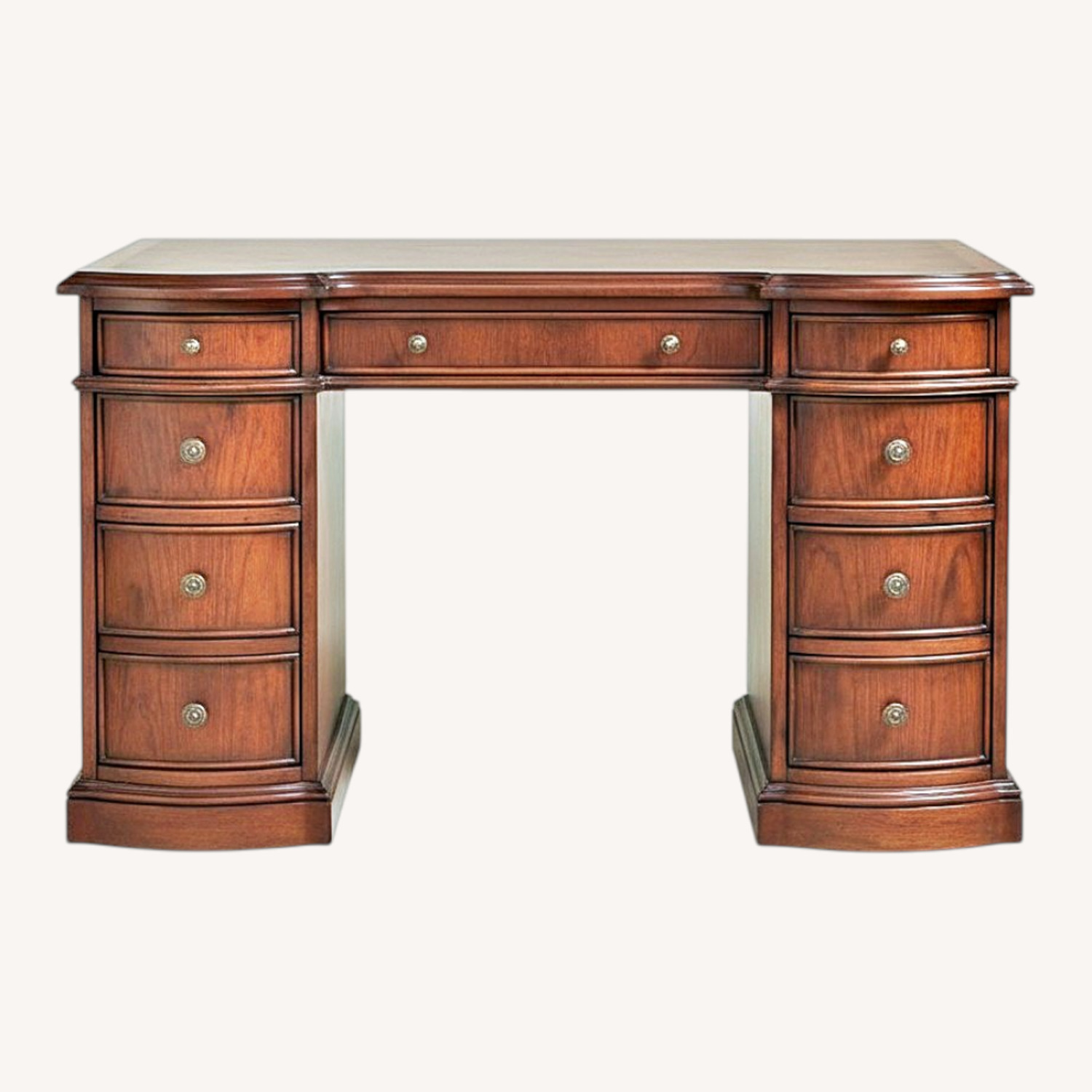 Hooker Bow Front Cherry Desk - image-0