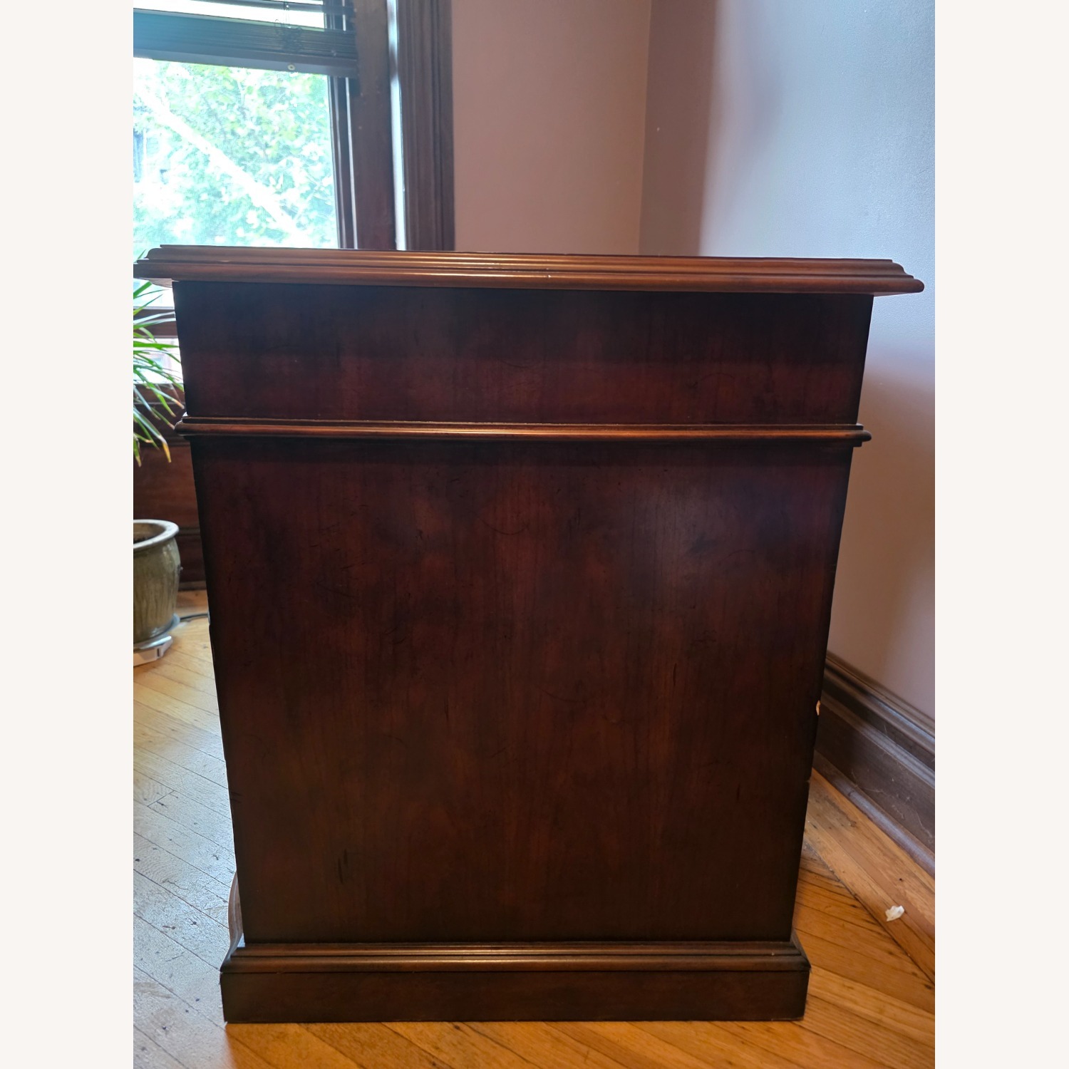 Hooker Bow Front Cherry Desk - image-1