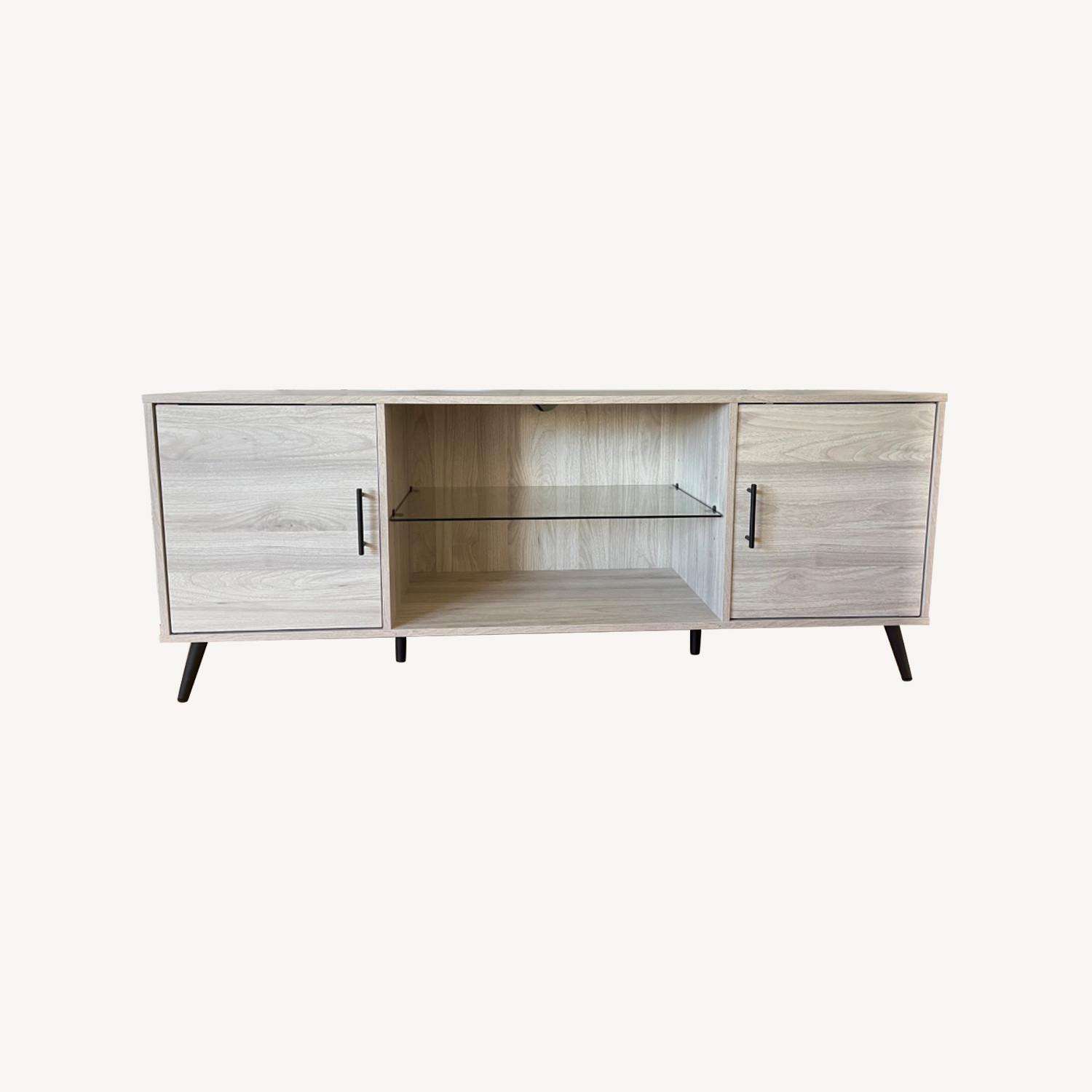 Target Mid-Century Modern Wood TV Stand - Birch - AptDeco
