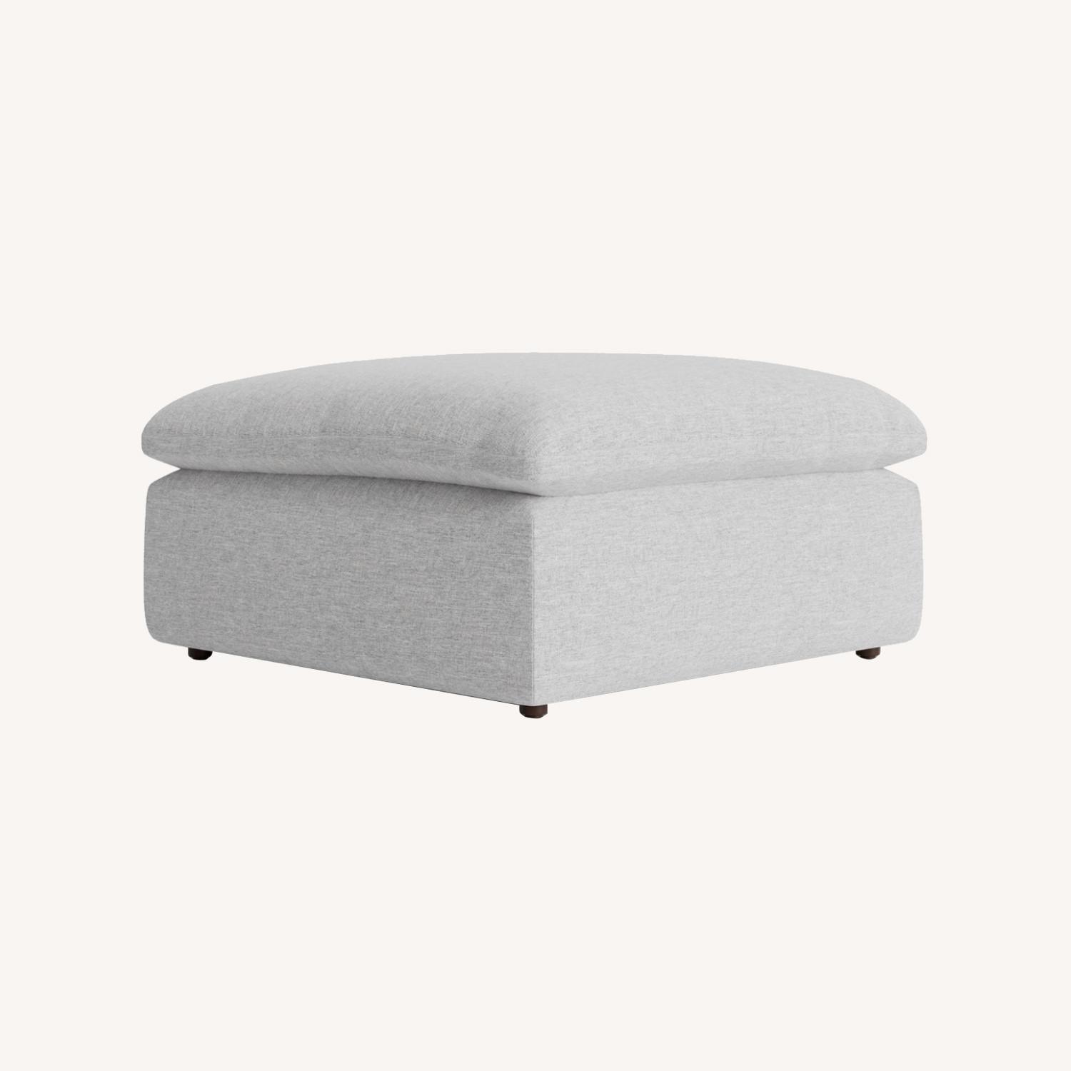 Joybird Bryant Ottoman in Light Grey AptDeco