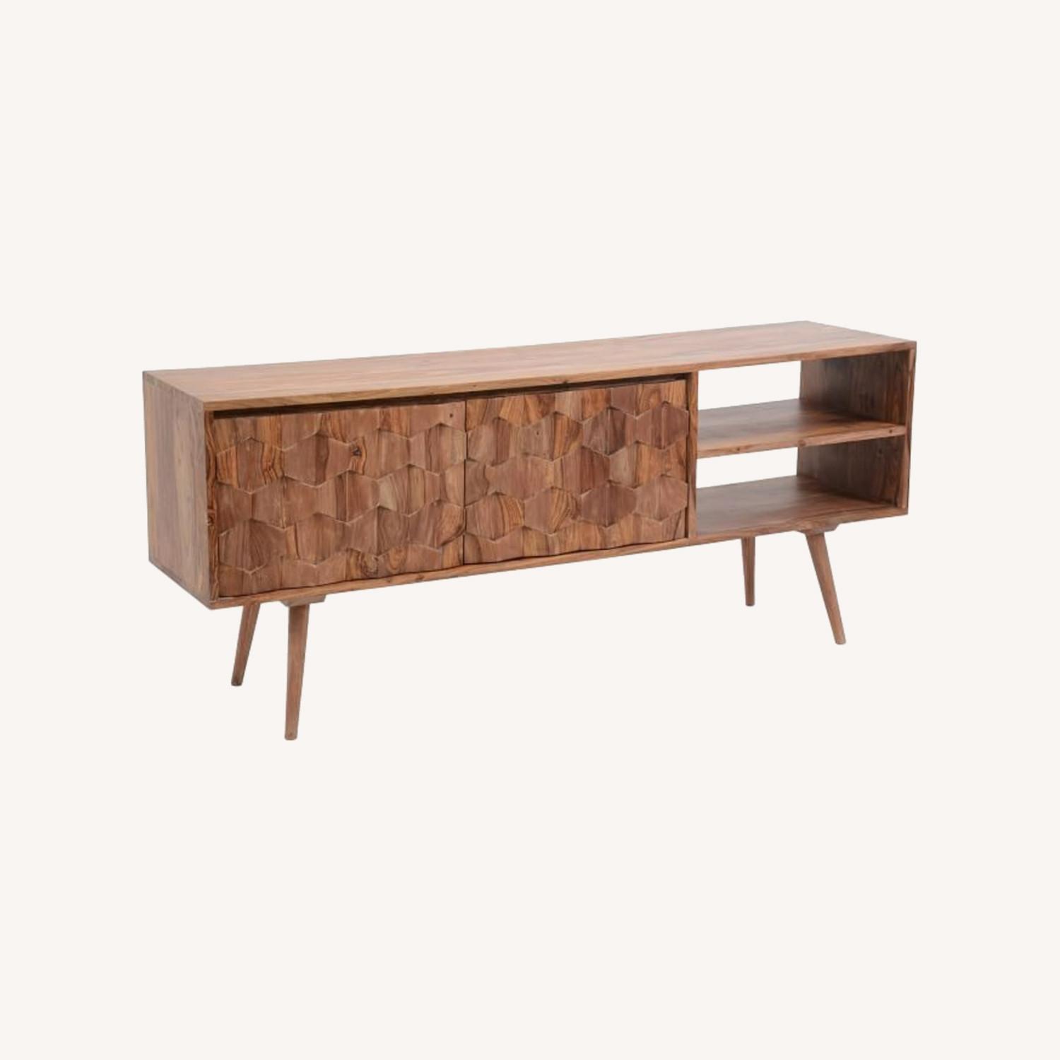 West Elm TV Stand Walnut AptDeco