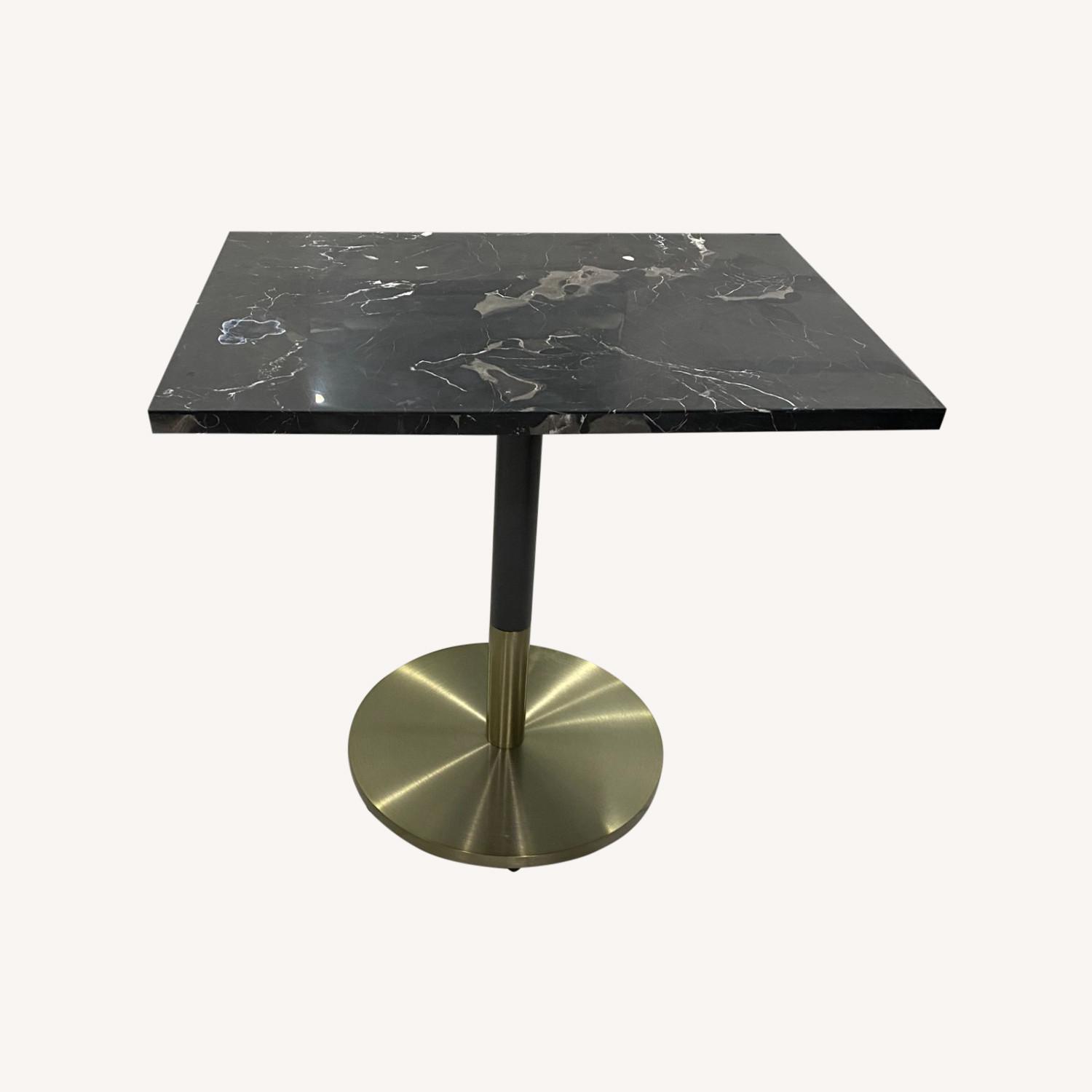 West Elm Faux Marble Table - image-0