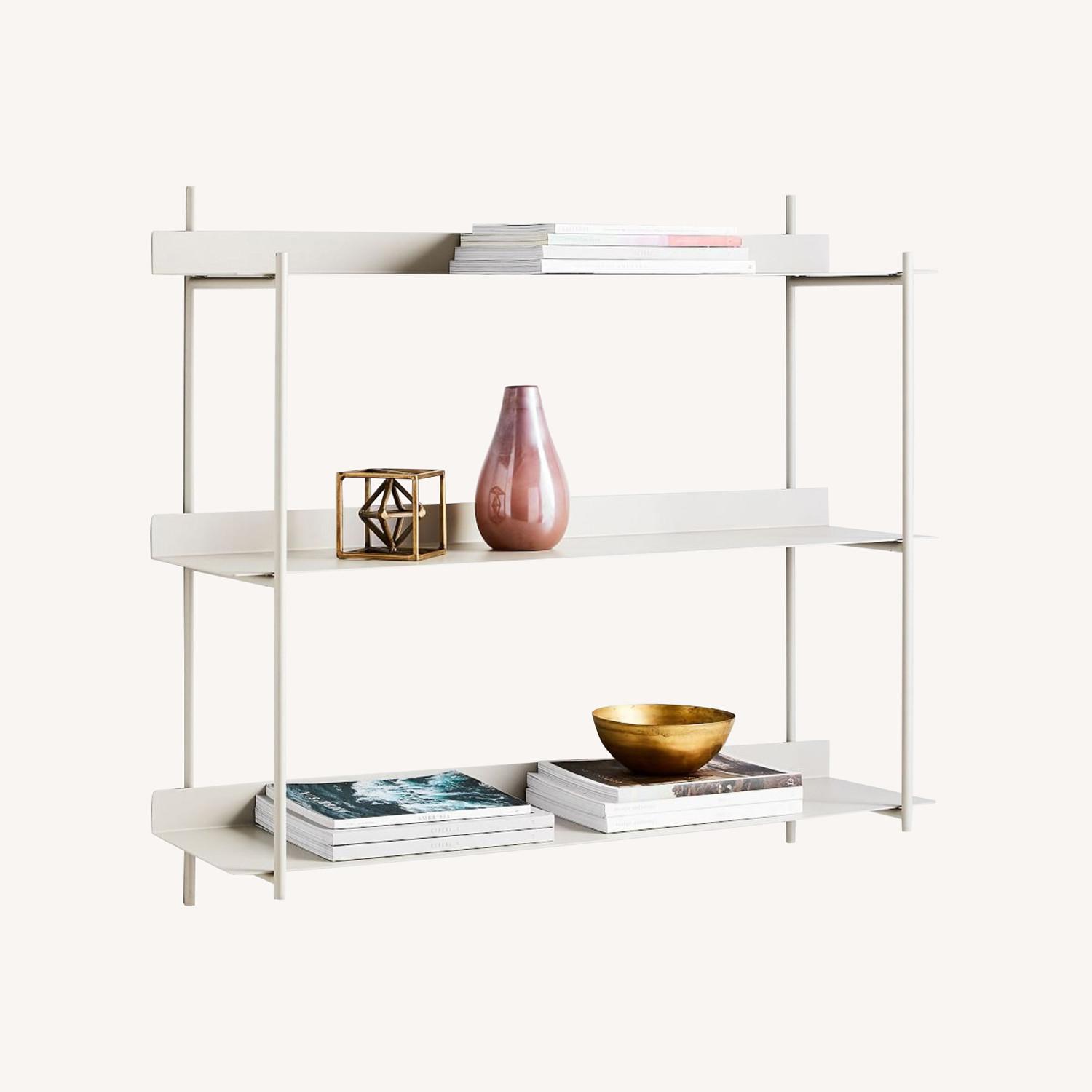 West Elm Floating Lines Metal Wall Shelf 3 Tiered AptDeco