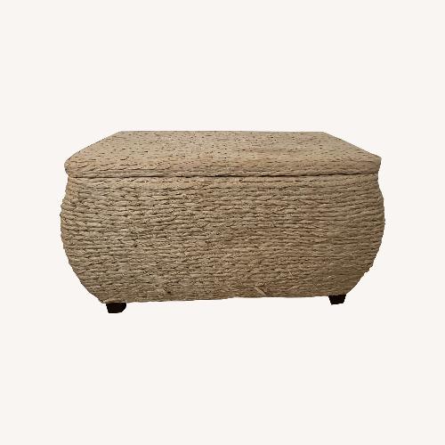 Used Wayfair Rush Grass Storage Wicker Box for sale on AptDeco