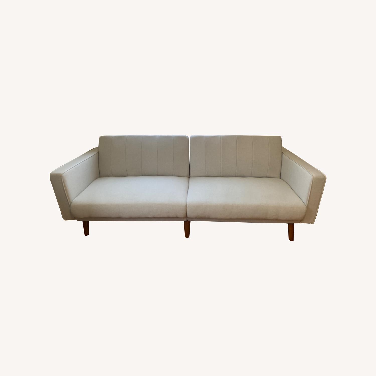 Wayfair Convertible 85 Sleeper Sofa in Beige Linen - image-0