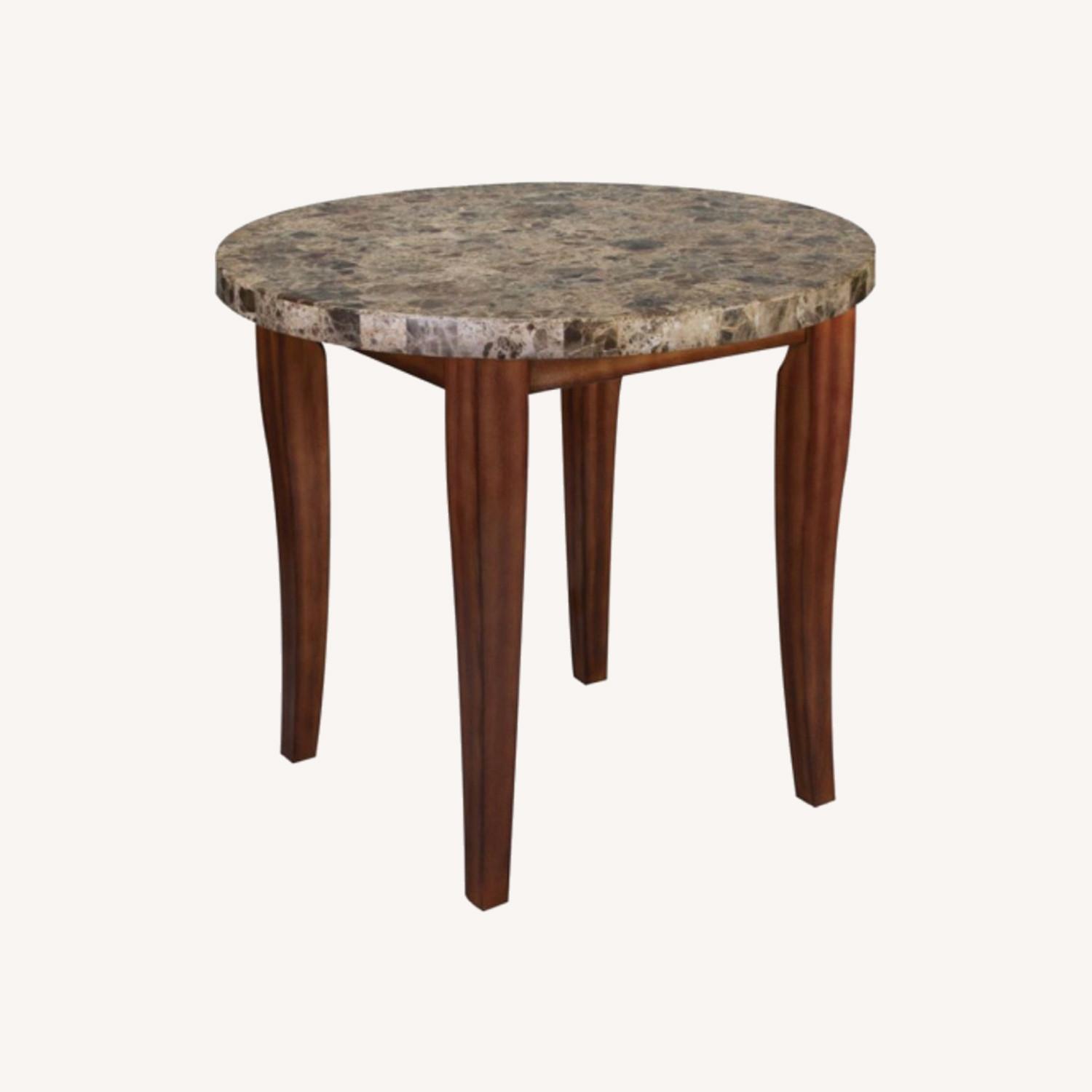 Gardner White Montibello Round Marble Pub Table AptDeco