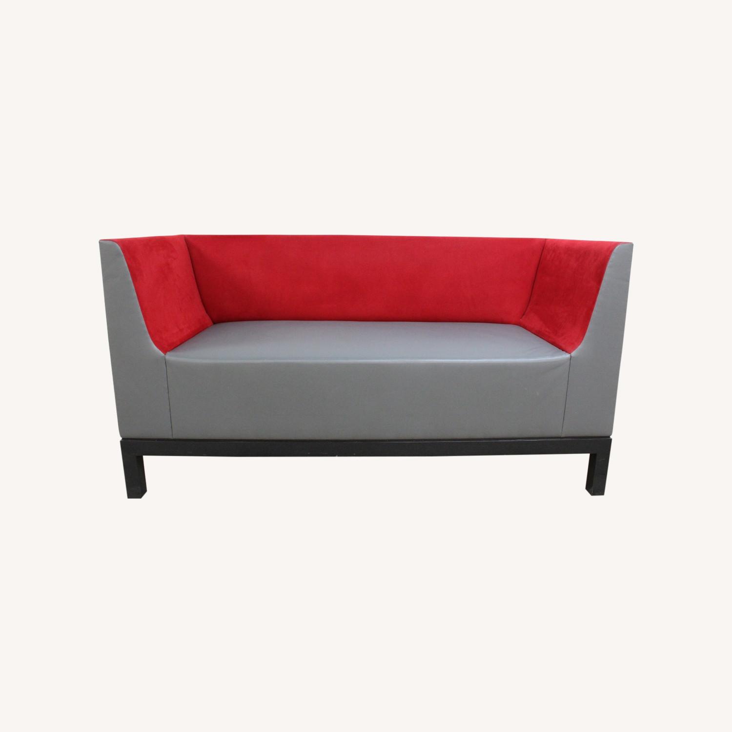 Gray and Red Custom Bench - image-0
