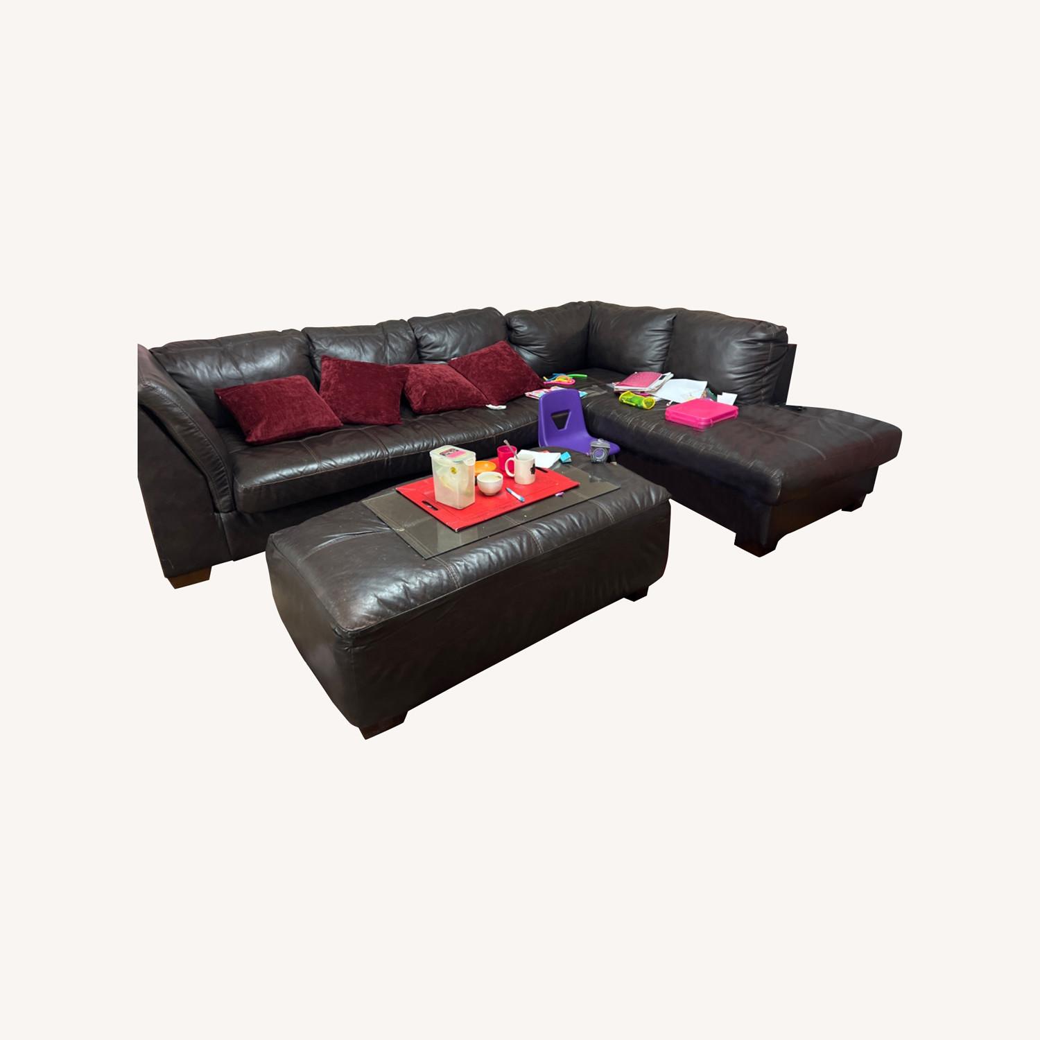 Value City Furniture Sectional Sofa - image-0
