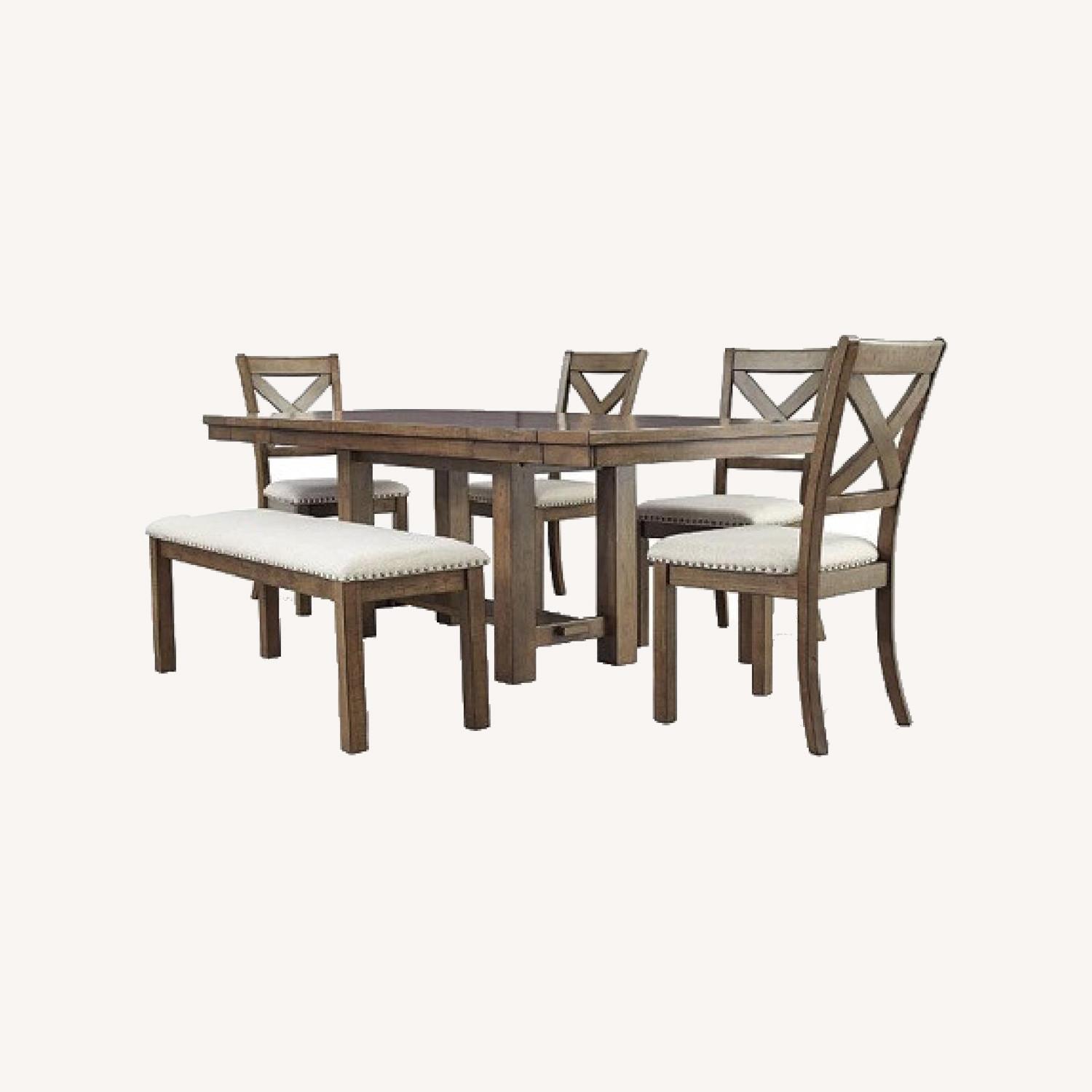Ashley Moriville Dining Table Set with a Bench - image-0