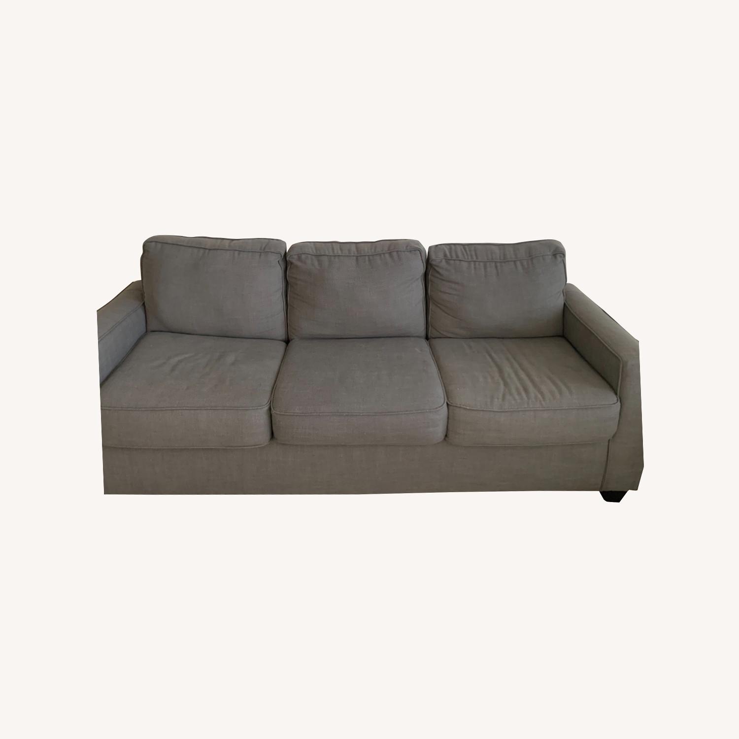 Value City Sofa Couch Smoke Grey AptDeco
