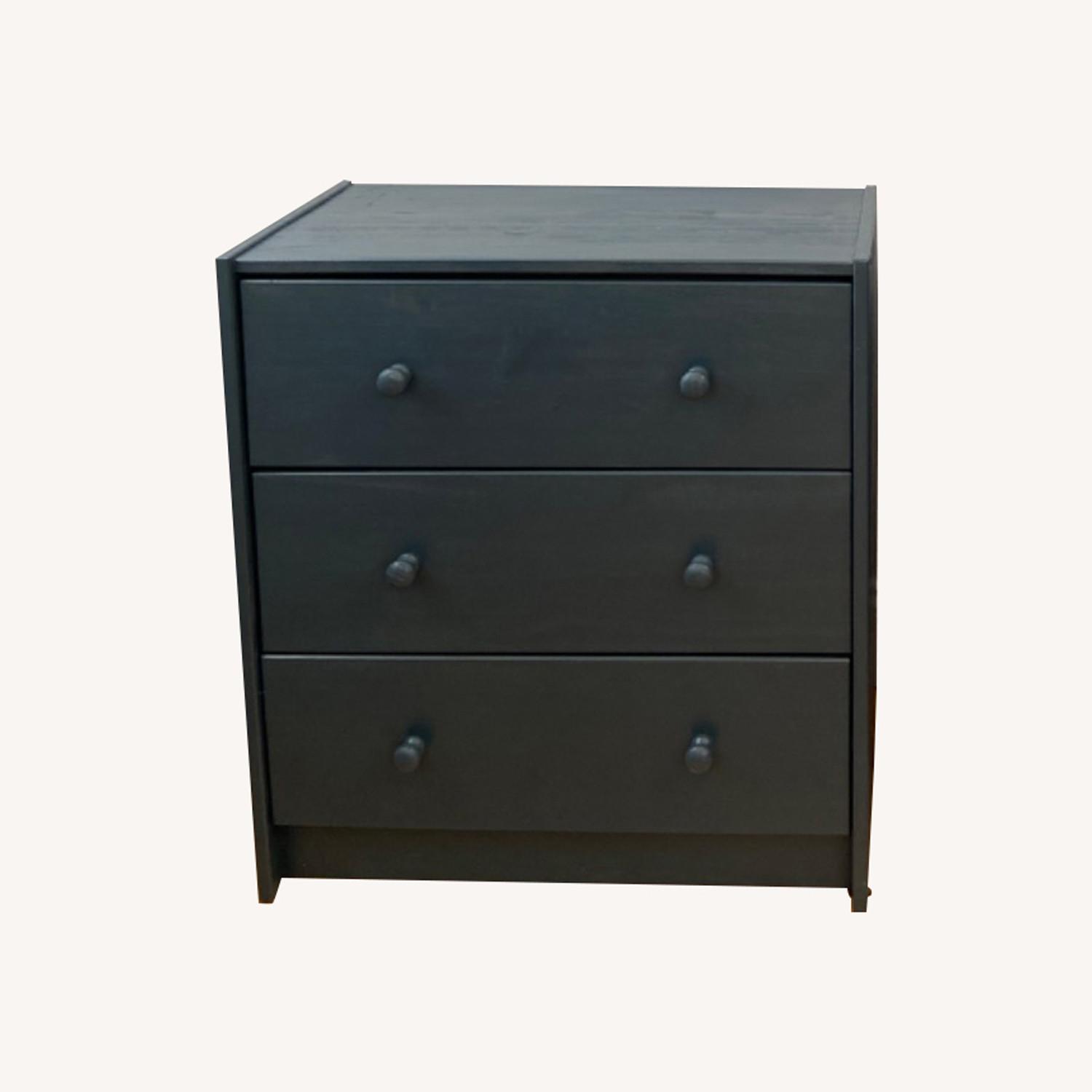 IKEA Rast Custom Farrow and Ball Hague Blue Wood Nightstands AptDeco